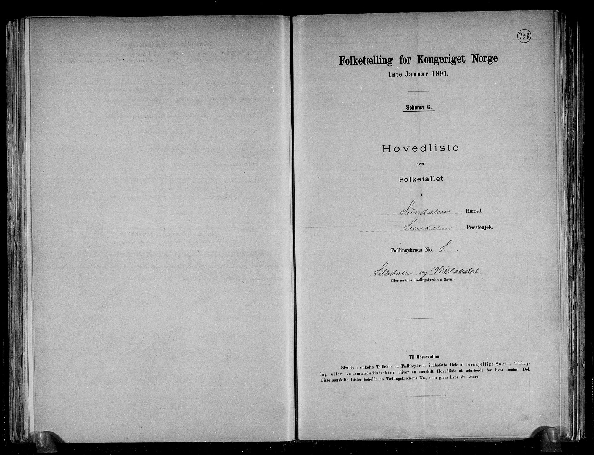 RA, 1891 census for 1563 Sunndal, 1891, p. 4