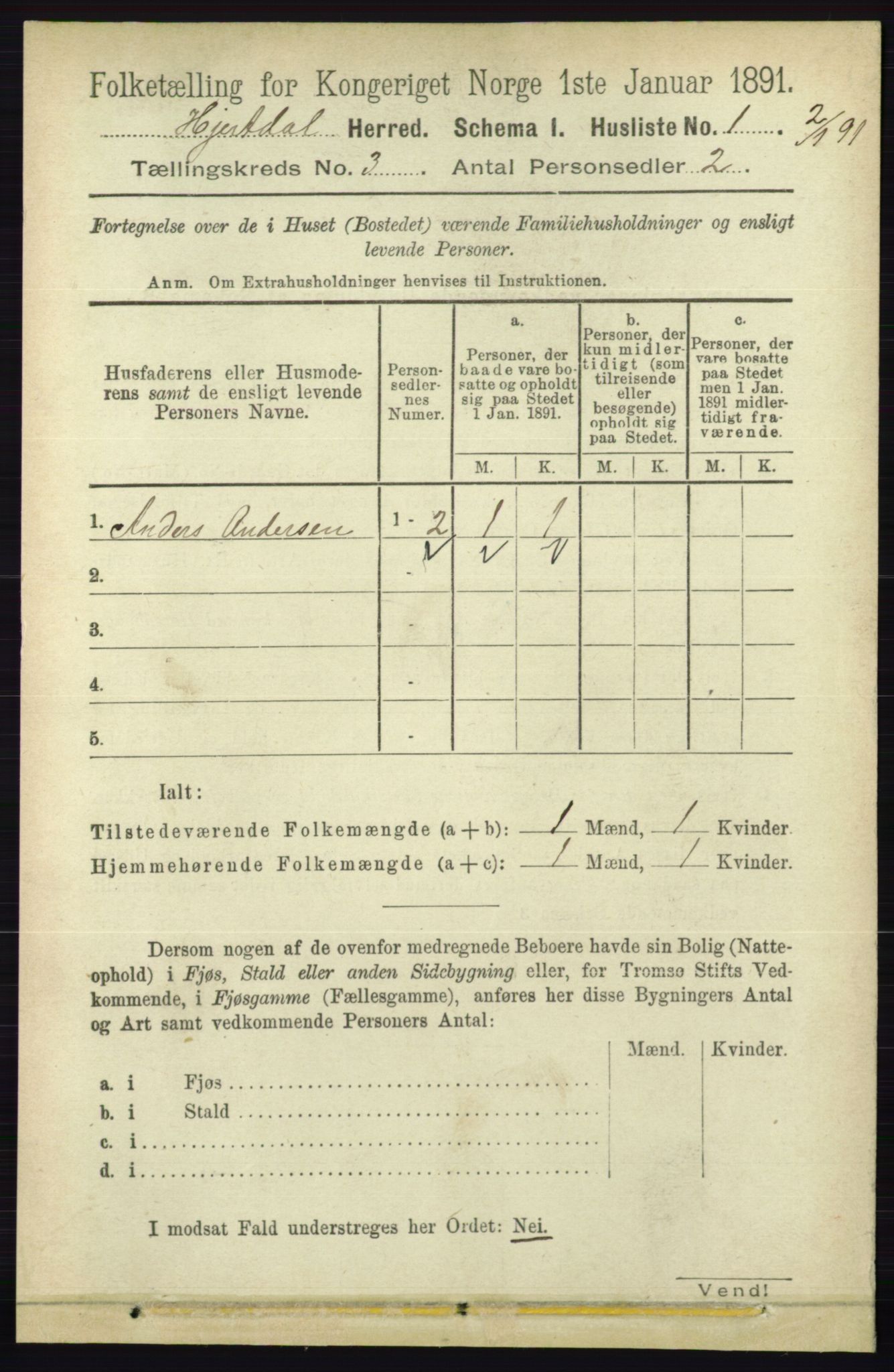 RA, 1891 census for 0827 Hjartdal, 1891, p. 986