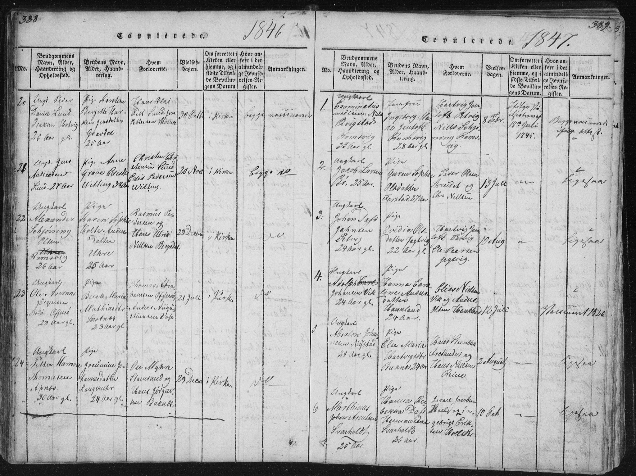 Ministerialprotokoller, klokkerbøker og fødselsregistre - Nordland, AV/SAT-A-1459/881/L1164: Parish register (copy) no. 881C01, 1818-1853, p. 388-389