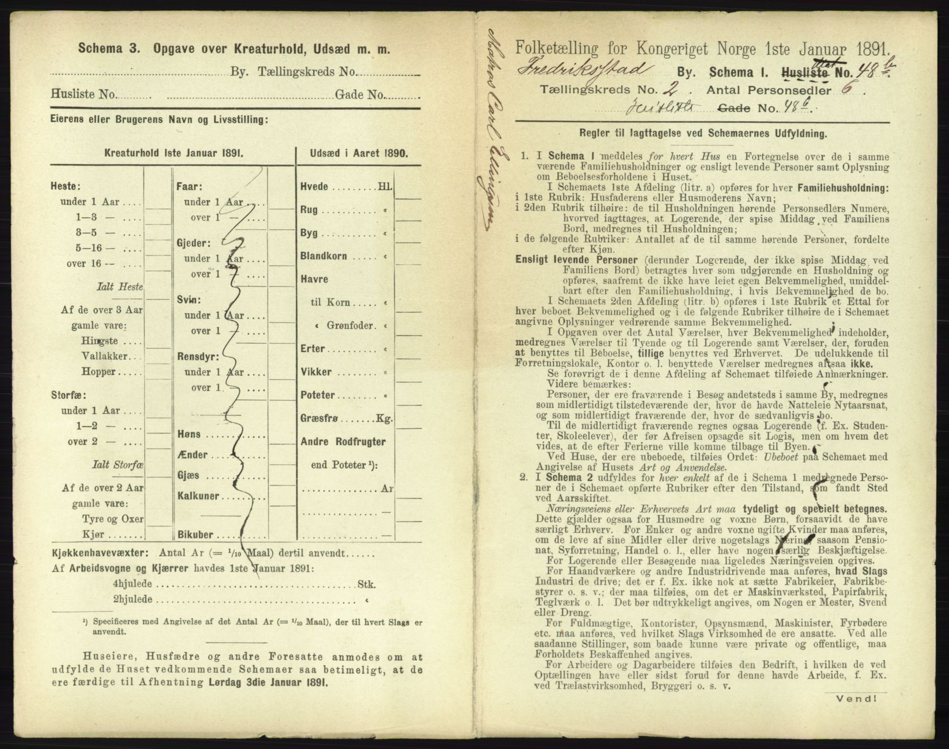 RA, 1891 census for 0103 Fredrikstad, 1891, p. 582