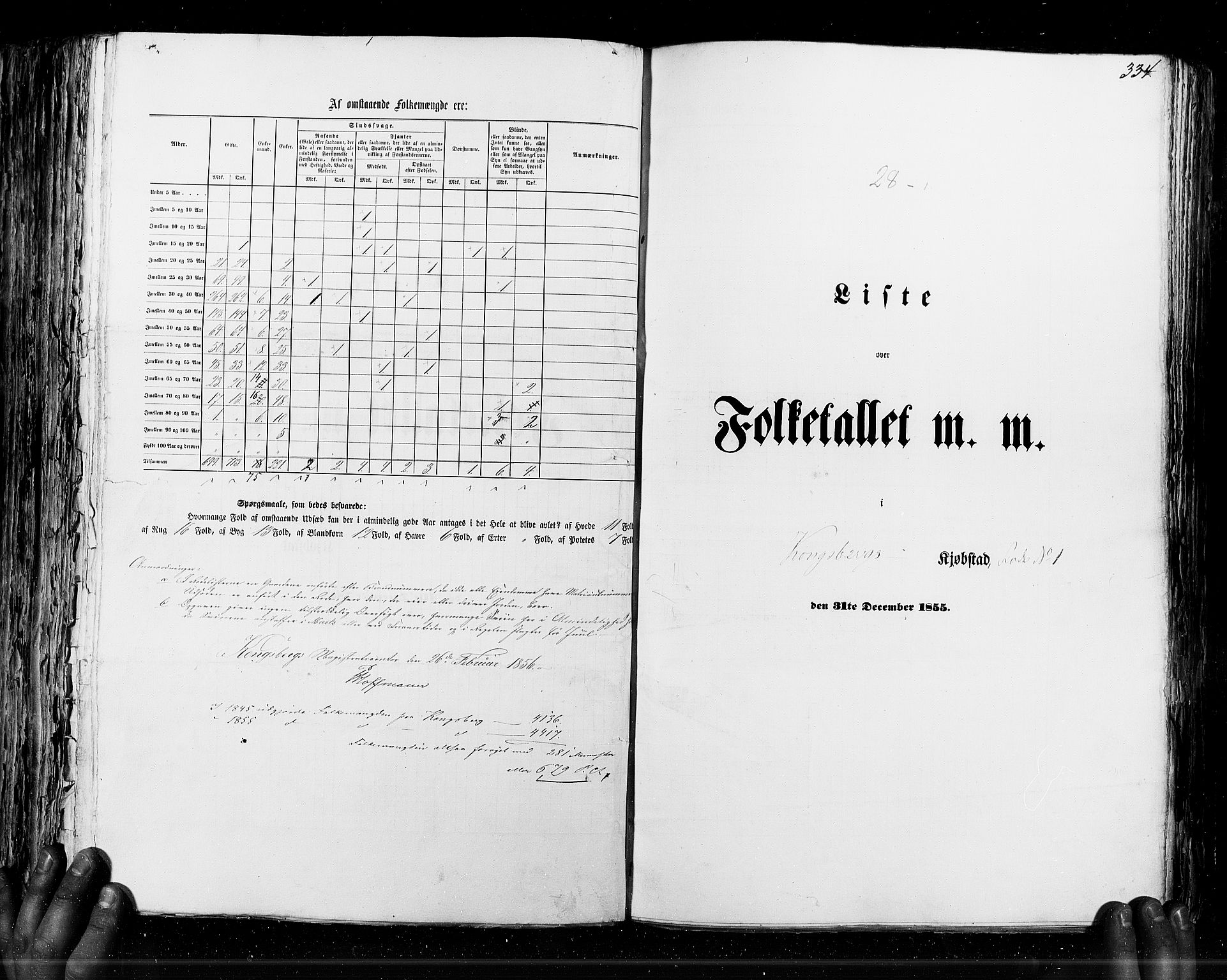 RA, Census 1855, vol. 7: Fredrikshald-Kragerø, 1855, p. 334