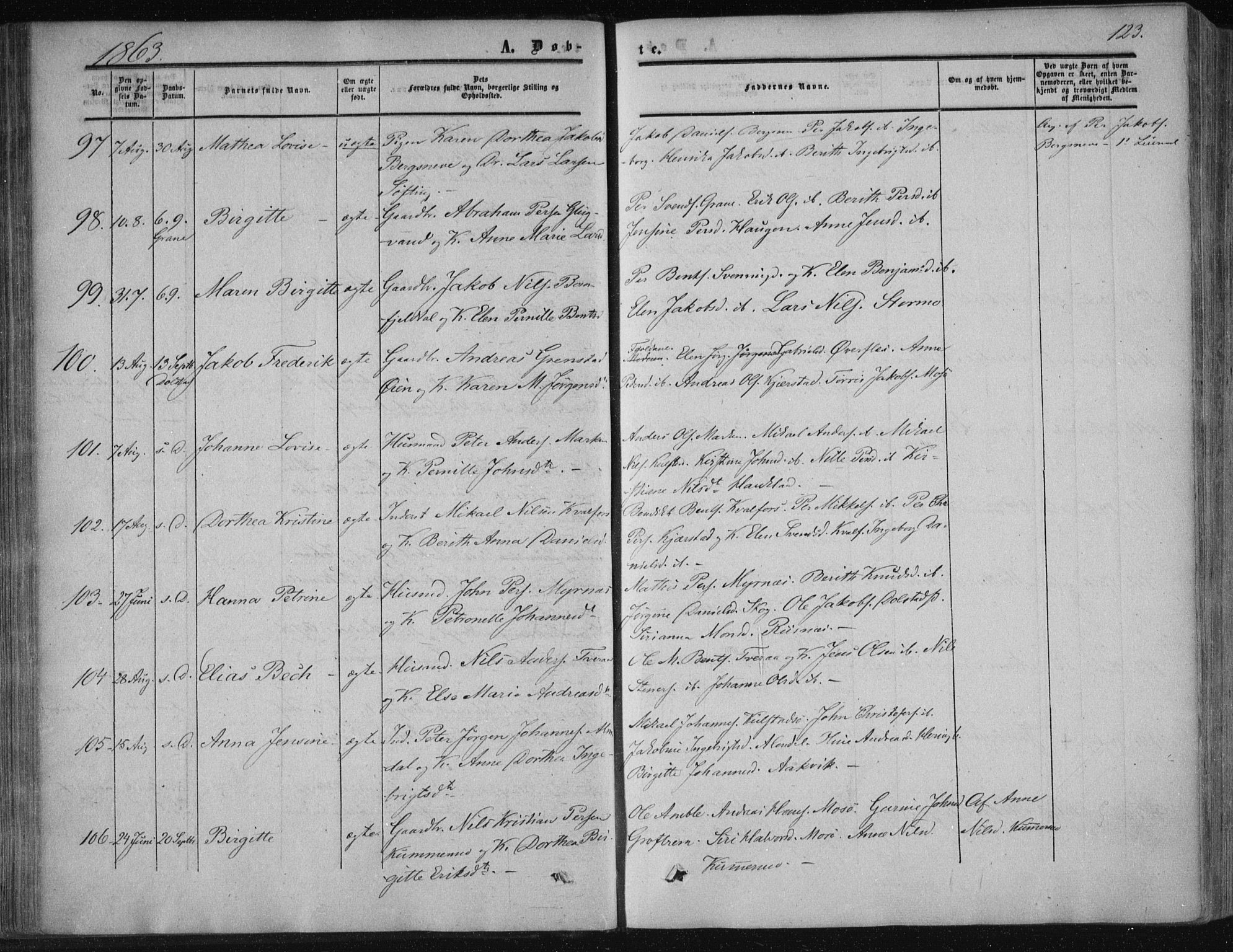 Ministerialprotokoller, klokkerbøker og fødselsregistre - Nordland, SAT/A-1459/820/L0293: Parish register (official) no. 820A14, 1855-1865, p. 123