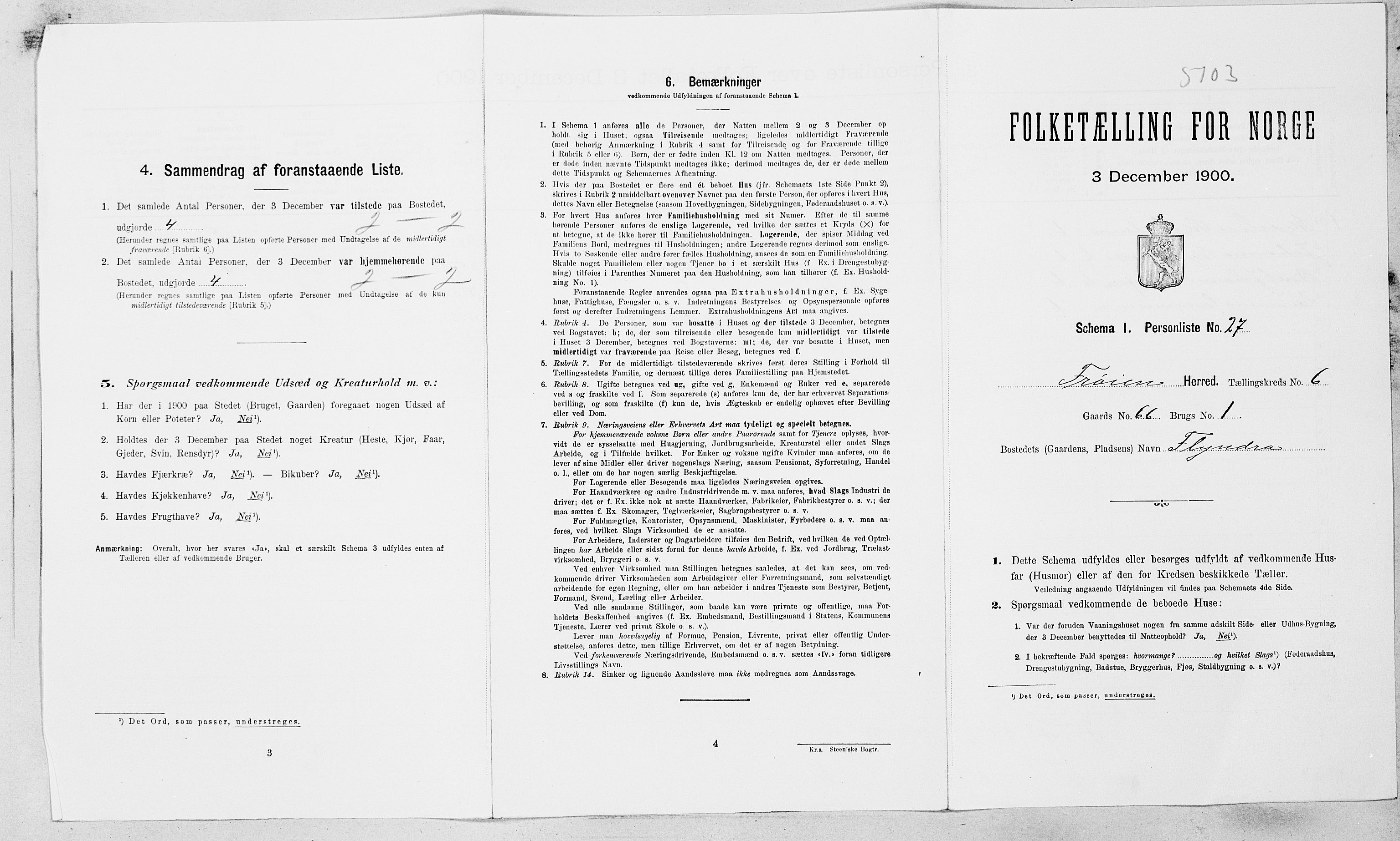 SAT, 1900 census for Frøya, 1900, p. 985