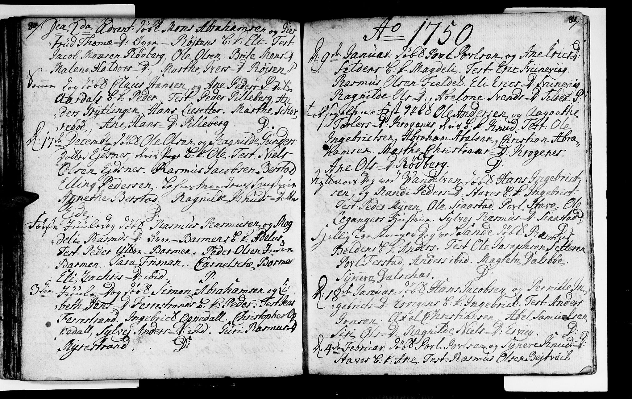 Selje sokneprestembete, AV/SAB-A-99938/H/Ha/Haa/Haaa: Parish register (official) no. A 4, 1743-1759, p. 80-81