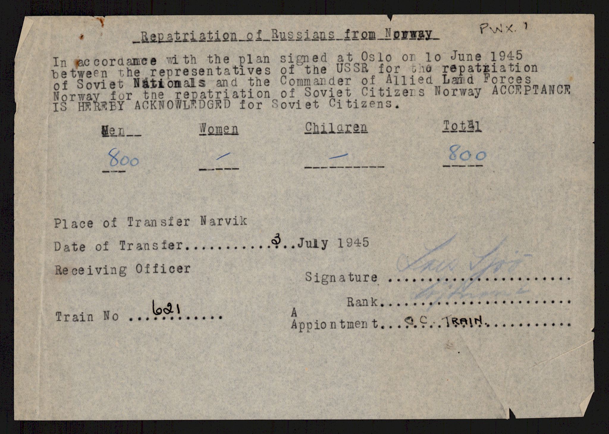 Flyktnings- og fangedirektoratet, Repatrieringskontoret, AV/RA-S-1681/D/Db/L0016: Displaced Persons (DPs) og sivile tyskere, 1945-1948, p. 5