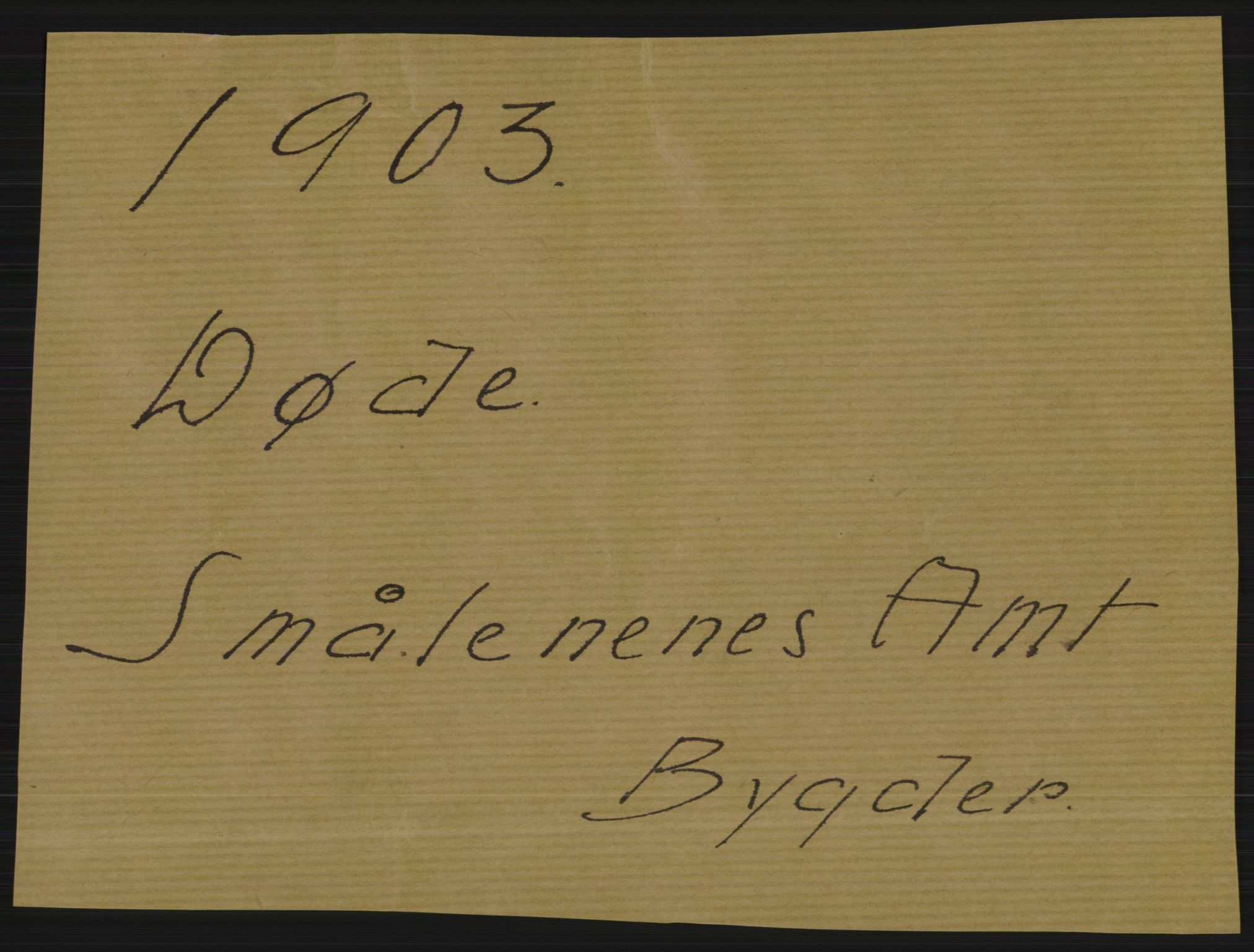 Statistisk sentralbyrå, Sosiodemografiske emner, Befolkning, AV/RA-S-2228/D/Df/Dfa/Dfaa/L0001: Smålenenes amt: Fødte, gifte, døde, 1903, p. 641