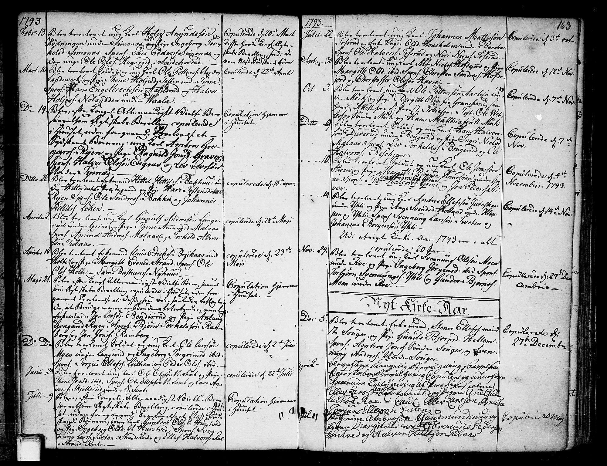 Heddal kirkebøker, SAKO/A-268/F/Fa/L0004: Parish register (official) no. I 4, 1784-1814, p. 163