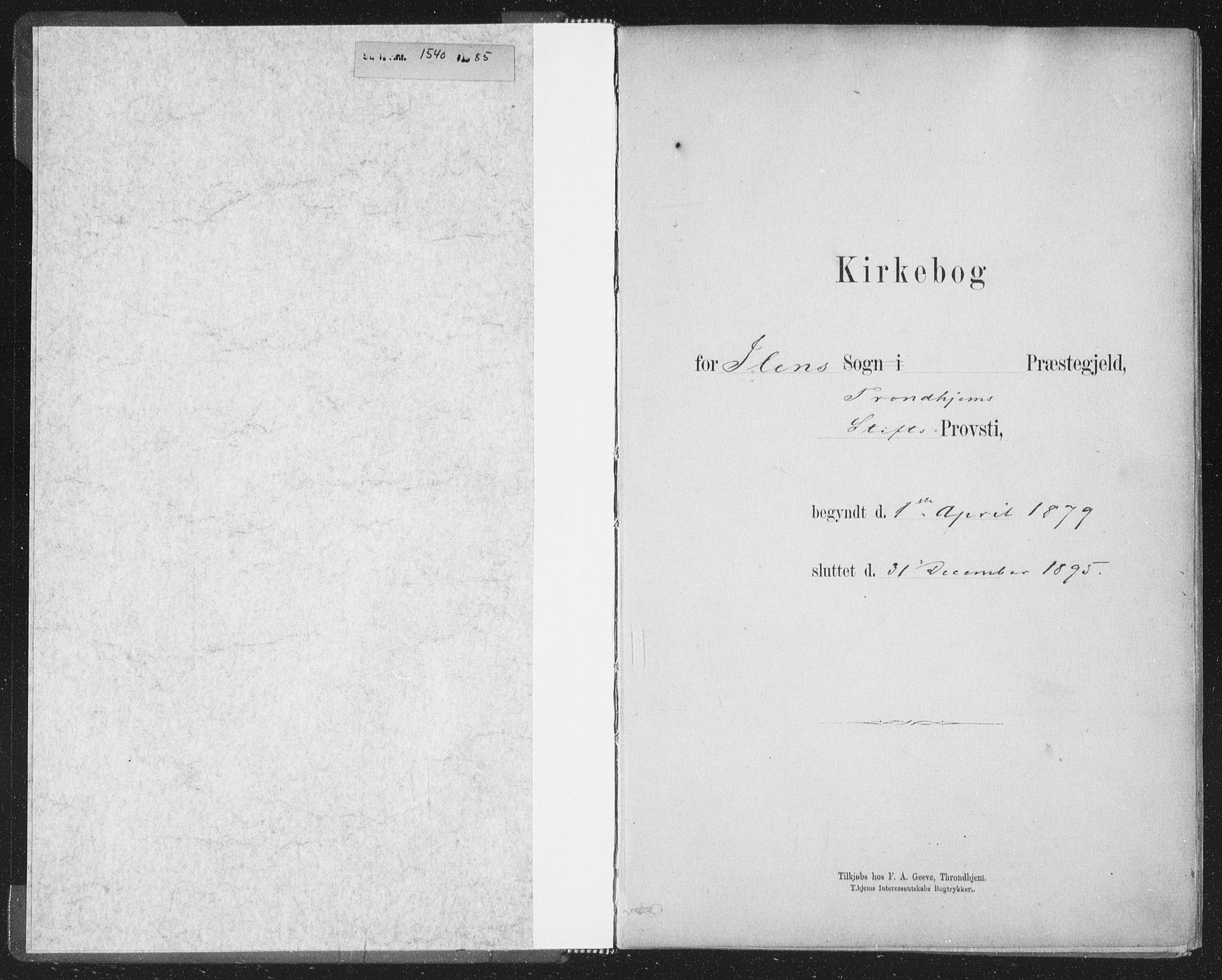 Ministerialprotokoller, klokkerbøker og fødselsregistre - Sør-Trøndelag, SAT/A-1456/603/L0162: Parish register (official) no. 603A01, 1879-1895