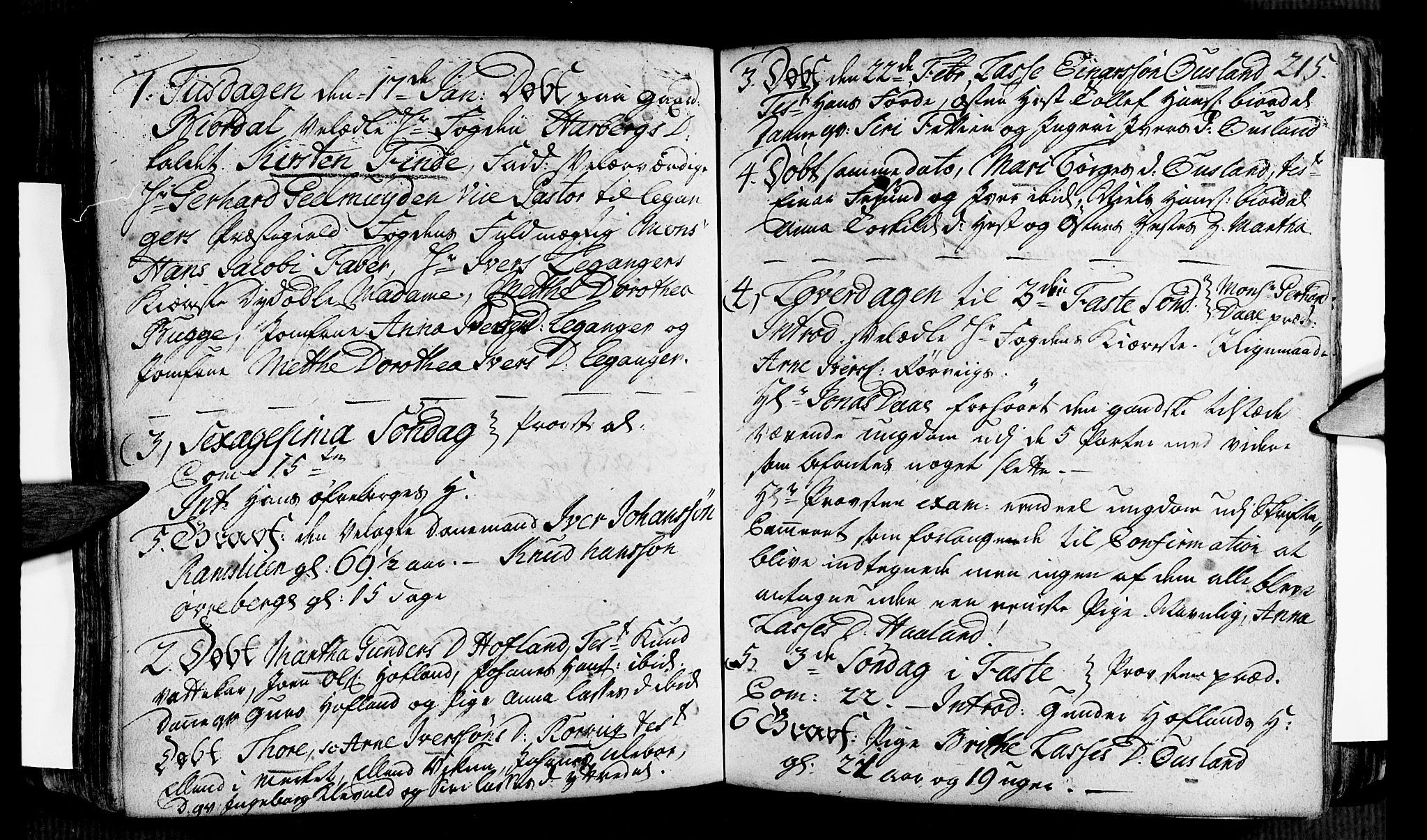 Vik sokneprestembete, AV/SAB-A-81501/H/Haa/Haaa/L0002: Parish register (official) no. A 2 / 3, 1740-1755, p. 215