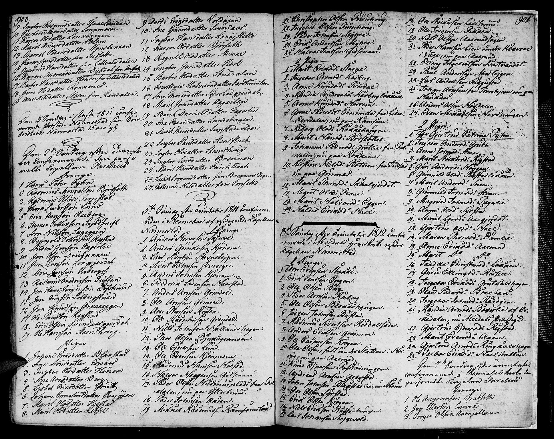 Ministerialprotokoller, klokkerbøker og fødselsregistre - Sør-Trøndelag, SAT/A-1456/672/L0852: Parish register (official) no. 672A05, 1776-1815, p. 900-901