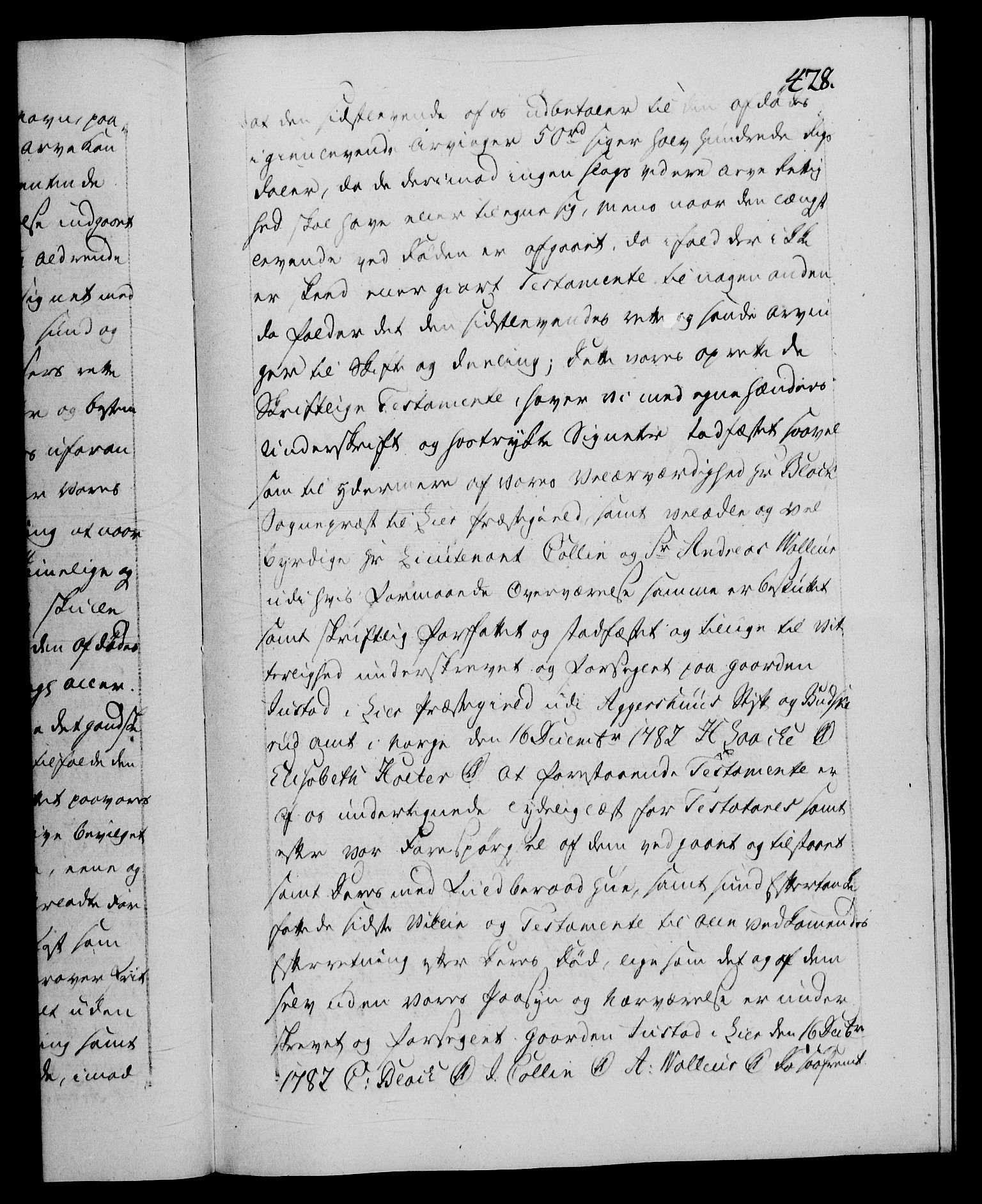 Danske Kanselli 1572-1799, RA/EA-3023/F/Fc/Fca/Fcaa/L0051: Norske registre, 1786-1787, p. 428a