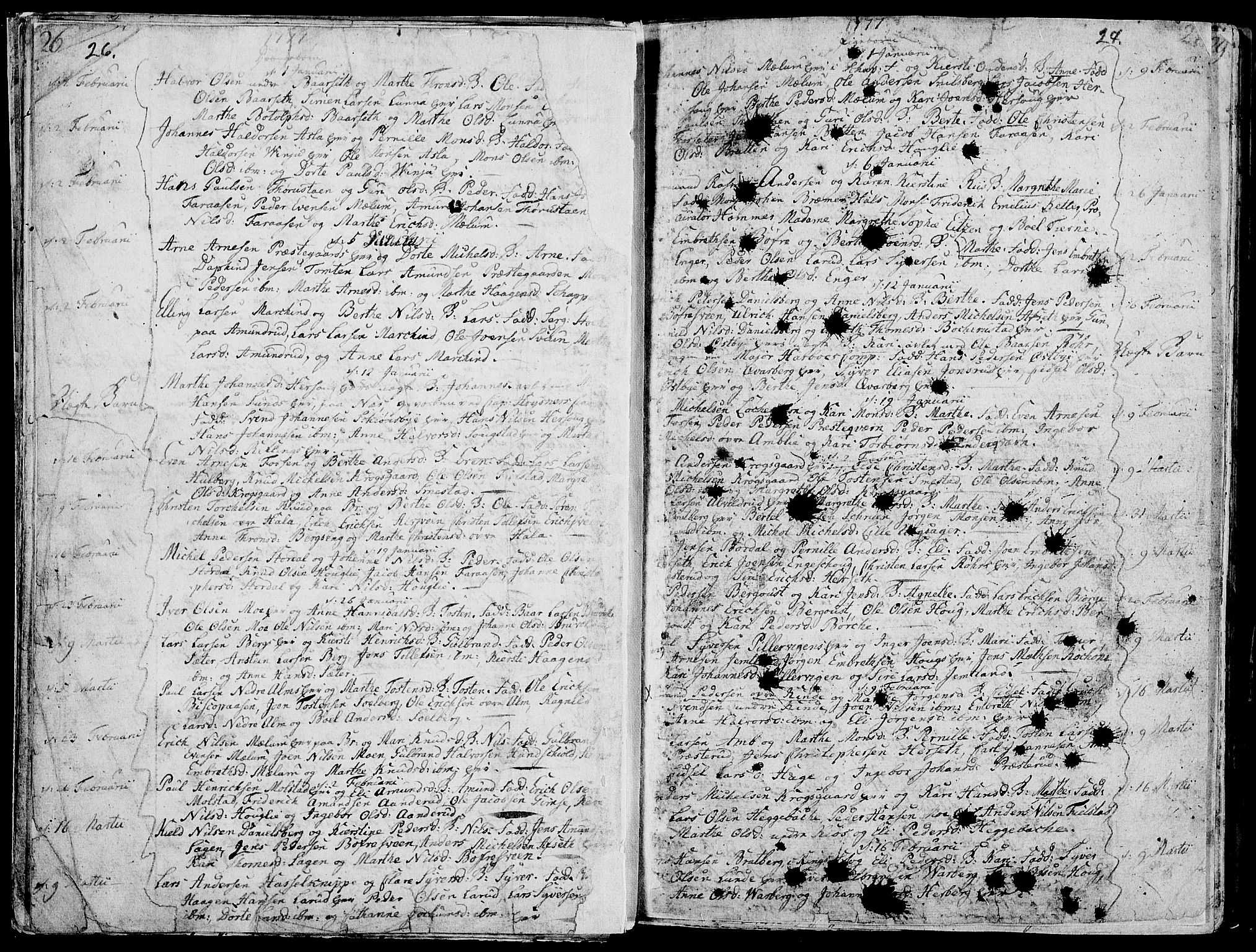 Ringsaker prestekontor, SAH/PREST-014/K/Ka/L0003: Parish register (official) no. 3, 1775-1798, p. 26-27