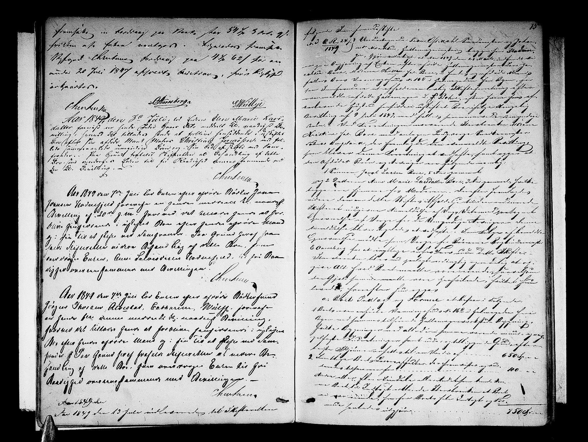 Stavanger byfogd, AV/SAST-A-101408/001/5/50/503BB/L0011A: Skifteprotokoll, 1849-1858, p. 14b-15a