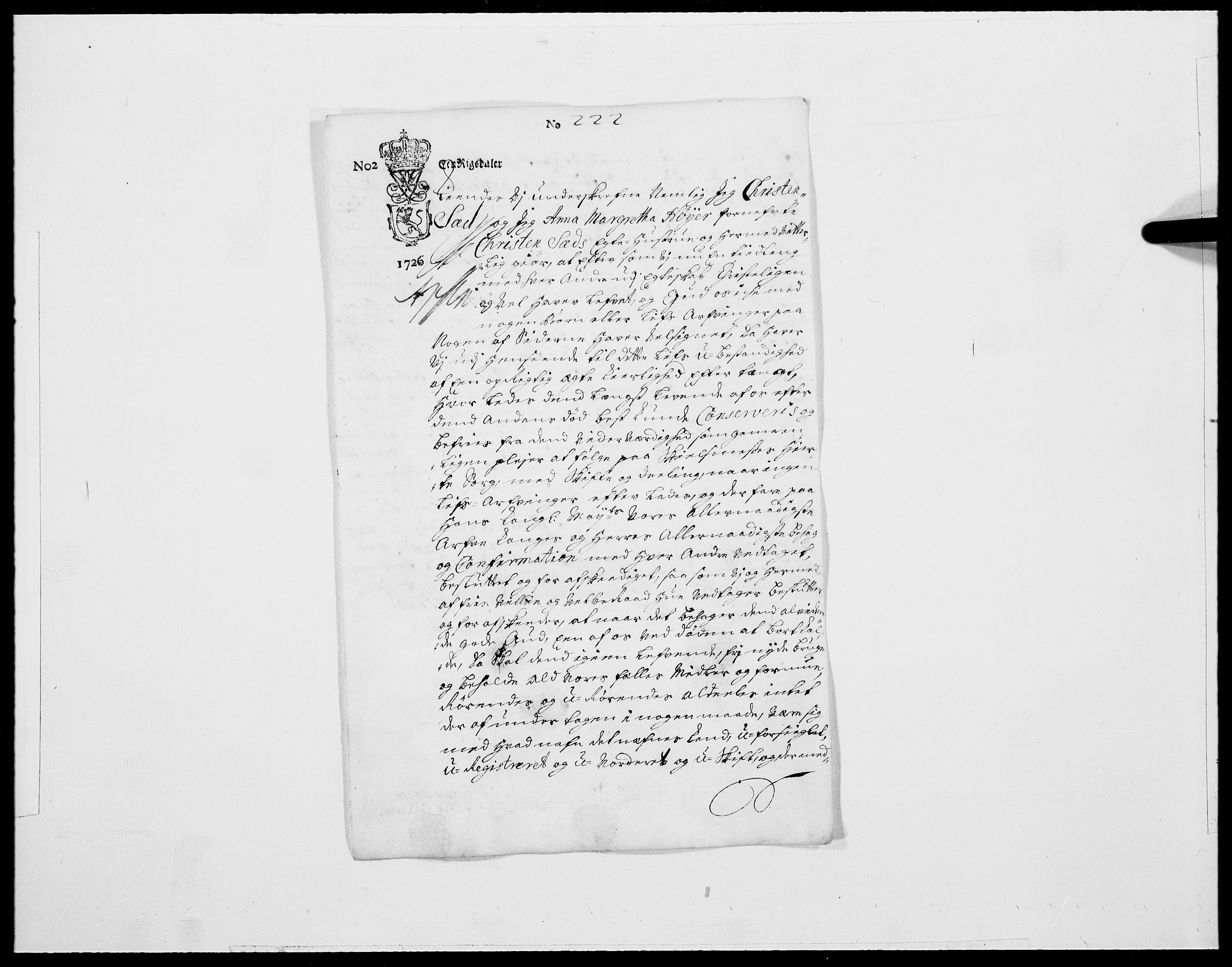 Danske Kanselli 1572-1799, AV/RA-EA-3023/F/Fc/Fcc/Fcca/L0100: Norske innlegg 1572-1799, 1727, p. 262