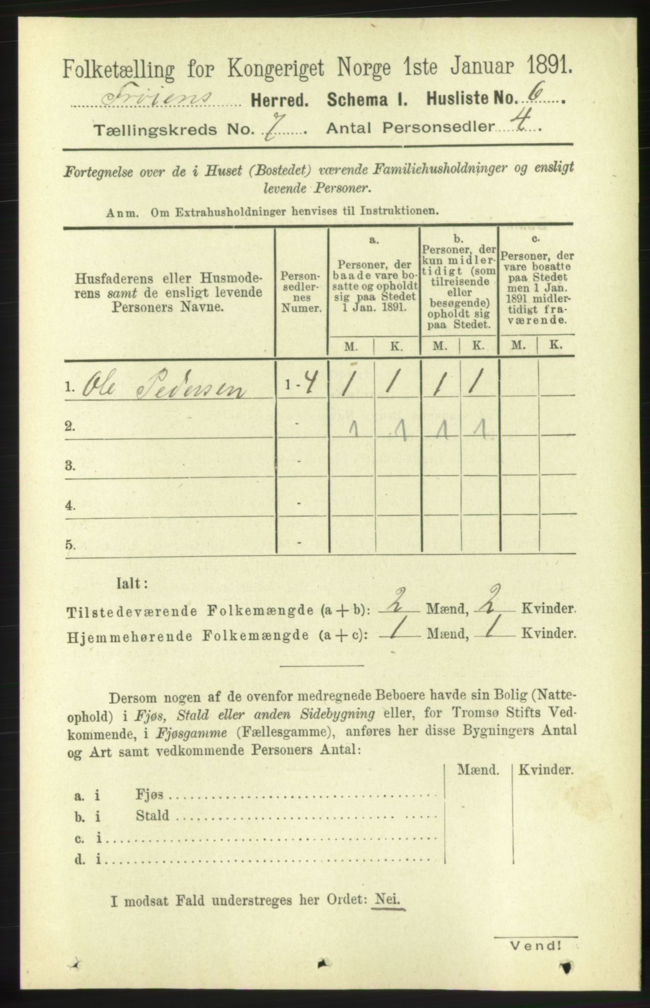 RA, 1891 census for 1619 Frøya, 1891, p. 4927