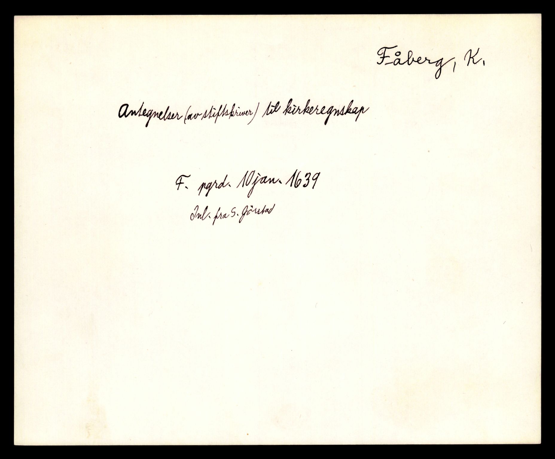 Riksarkivets diplomsamling, AV/RA-EA-5965/F35/F35e/L0010: Registreringssedler Oppland 2, 1400-1700, p. 423