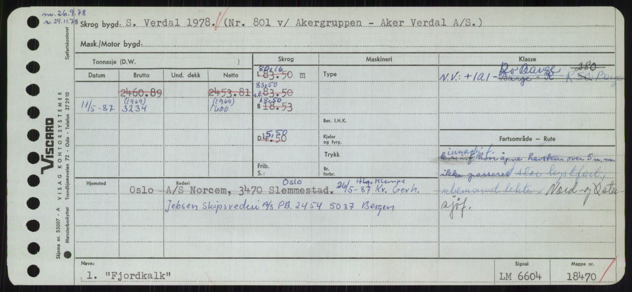 Sjøfartsdirektoratet med forløpere, Skipsmålingen, RA/S-1627/H/Hc/L0001: Lektere, A-Y, p. 197