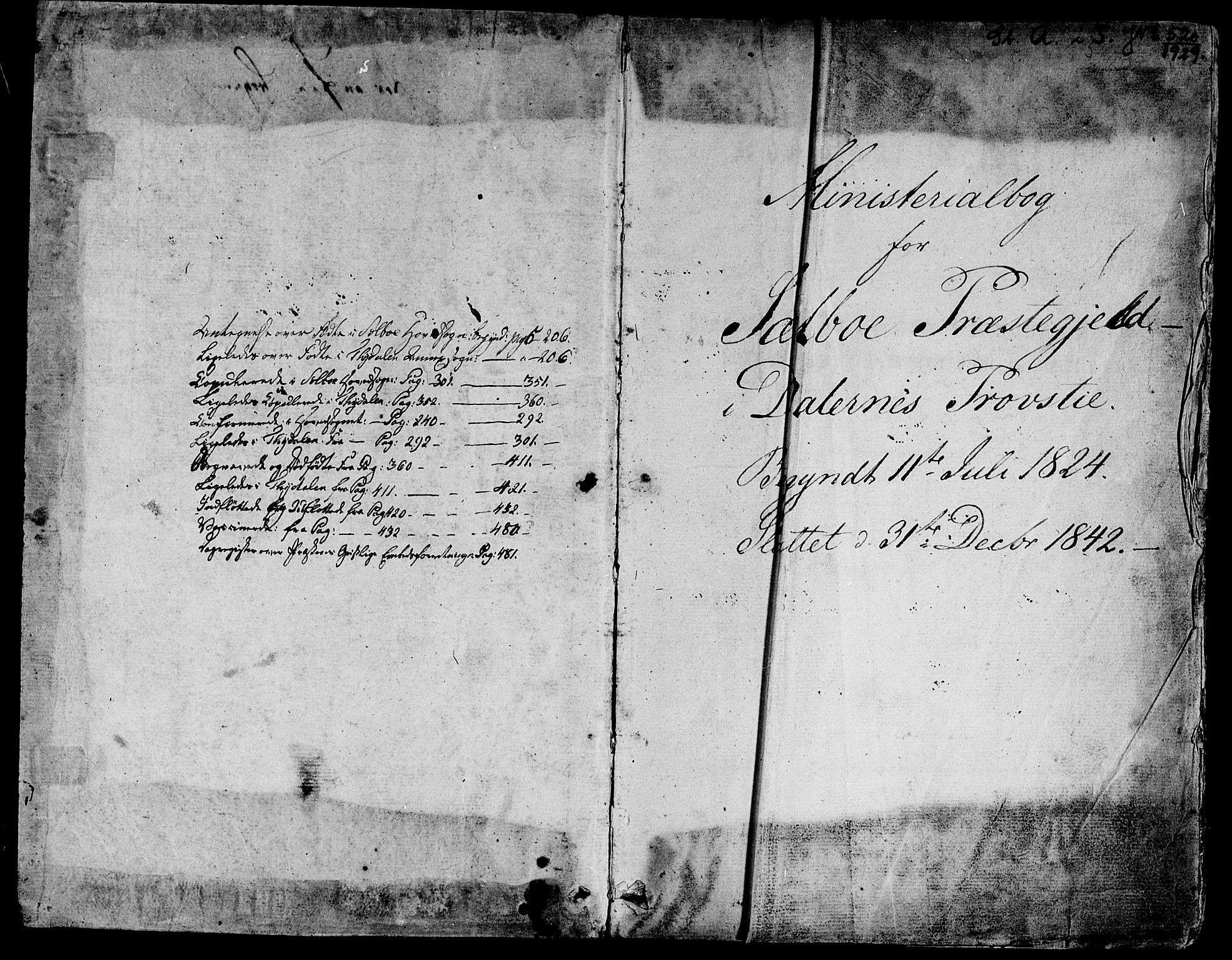 Ministerialprotokoller, klokkerbøker og fødselsregistre - Sør-Trøndelag, SAT/A-1456/695/L1143: Parish register (official) no. 695A05 /1, 1824-1842