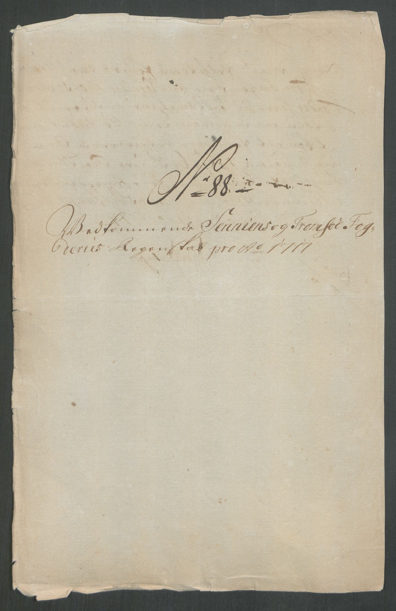 Rentekammeret inntil 1814, Reviderte regnskaper, Fogderegnskap, AV/RA-EA-4092/R68/L4763: Fogderegnskap Senja og Troms, 1717, p. 411