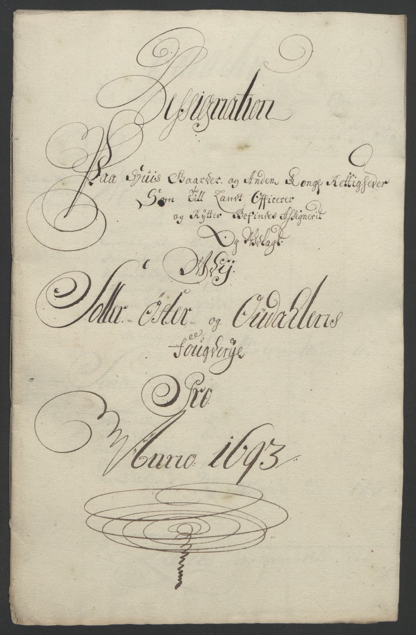 Rentekammeret inntil 1814, Reviderte regnskaper, Fogderegnskap, RA/EA-4092/R13/L0831: Fogderegnskap Solør, Odal og Østerdal, 1693, p. 253