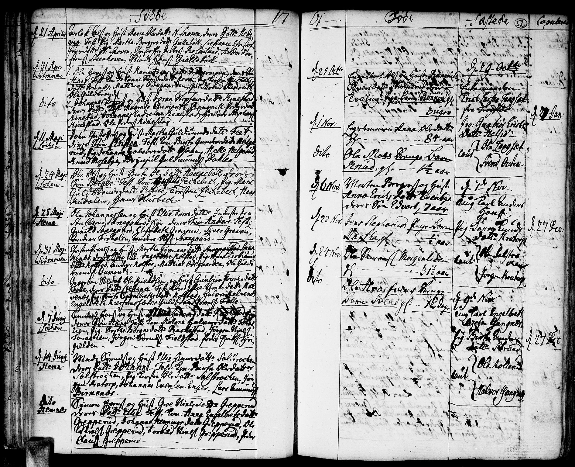 Høland prestekontor Kirkebøker, SAO/A-10346a/F/Fa/L0004: Parish register (official) no. I 4, 1757-1780, p. 52
