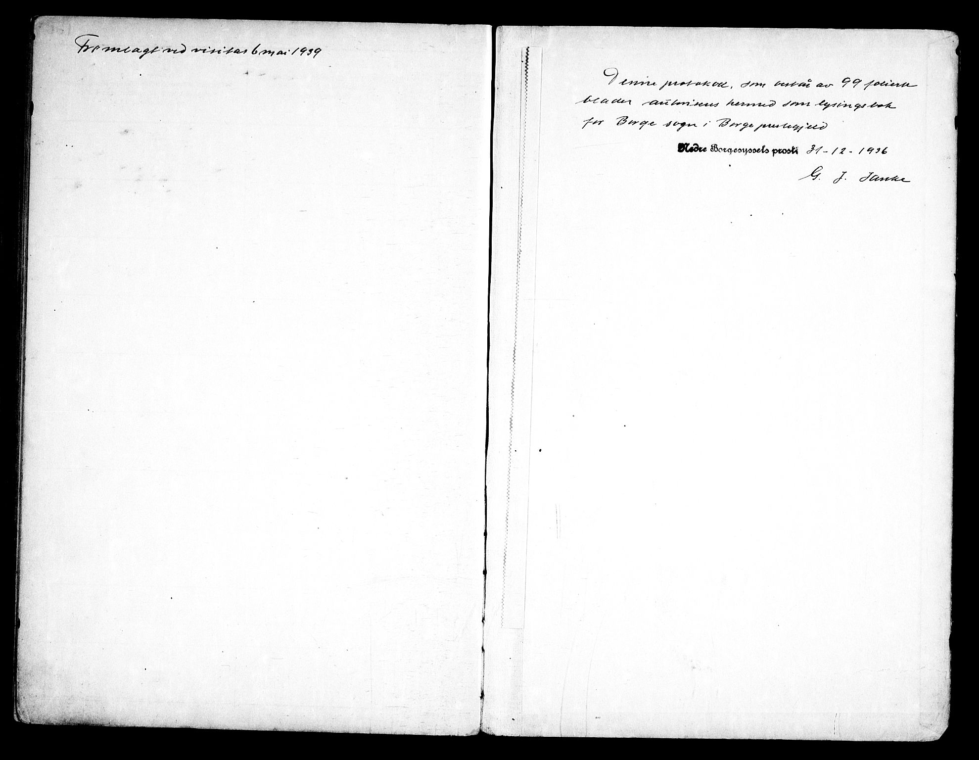 Borge prestekontor Kirkebøker, AV/SAO-A-10903/H/Ha/L0002: Banns register no. I 2, 1937-1956