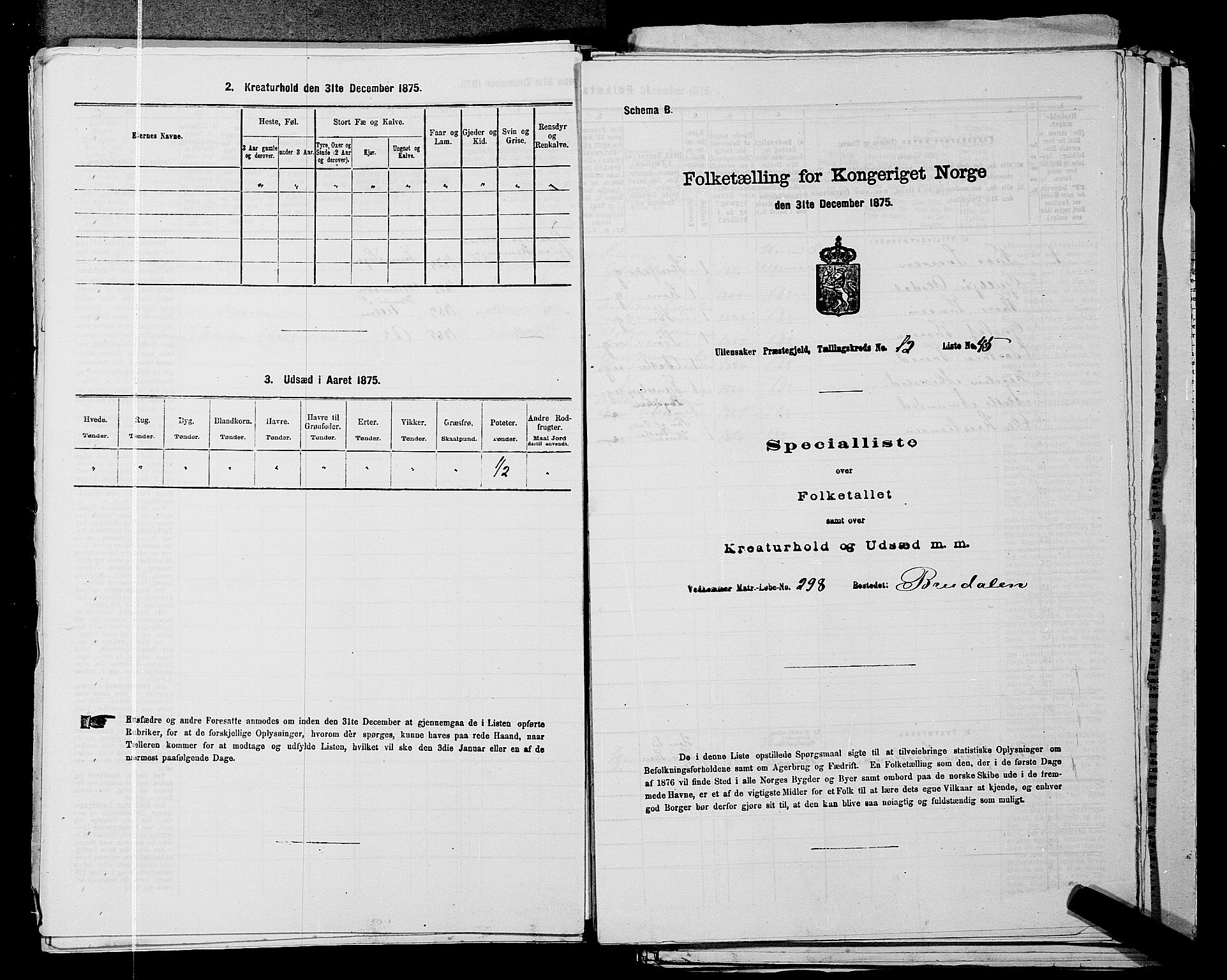 RA, 1875 census for 0235P Ullensaker, 1875, p. 1811