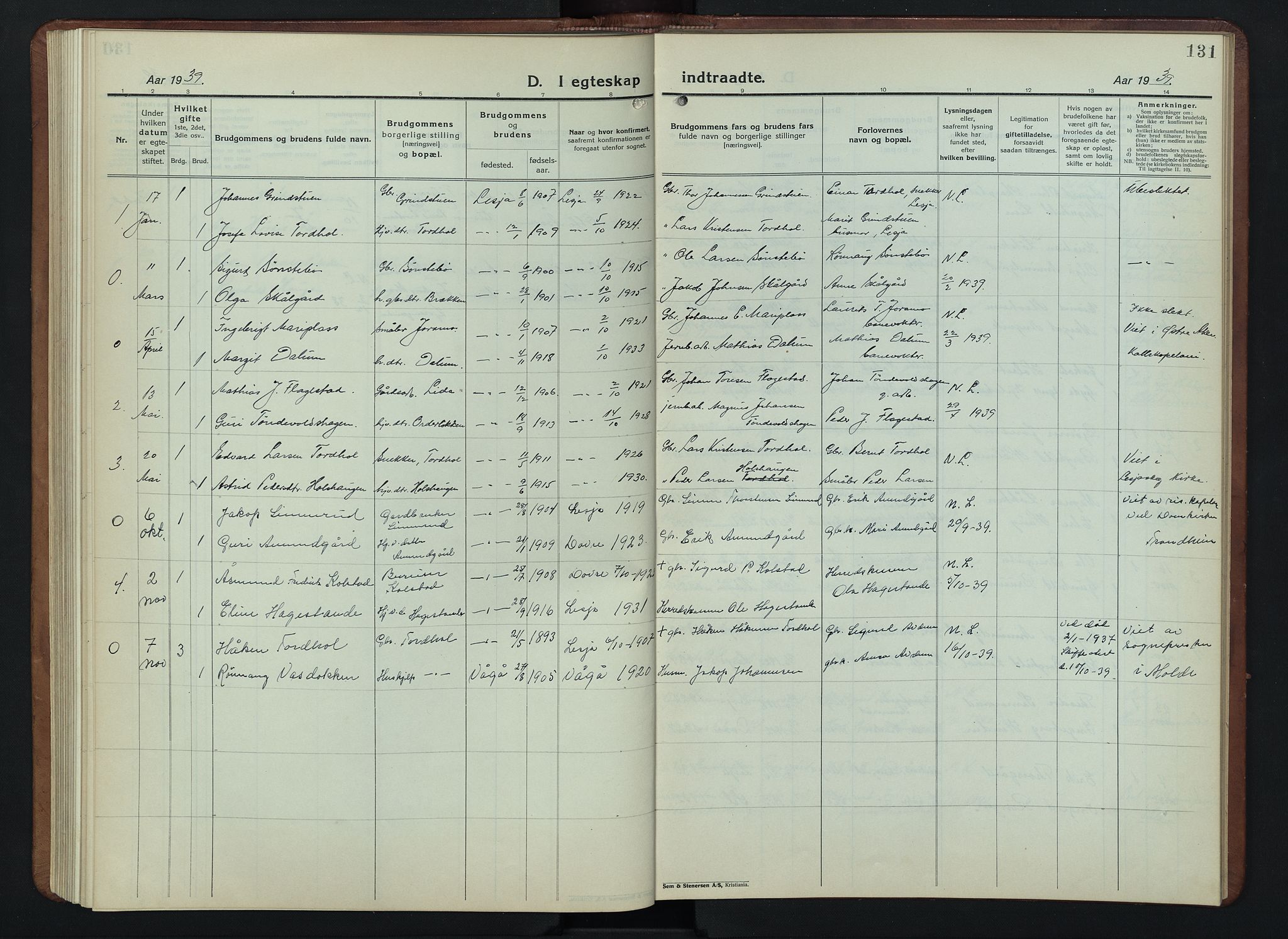 Lesja prestekontor, AV/SAH-PREST-068/H/Ha/Hab/L0009: Parish register (copy) no. 9, 1924-1947, p. 131