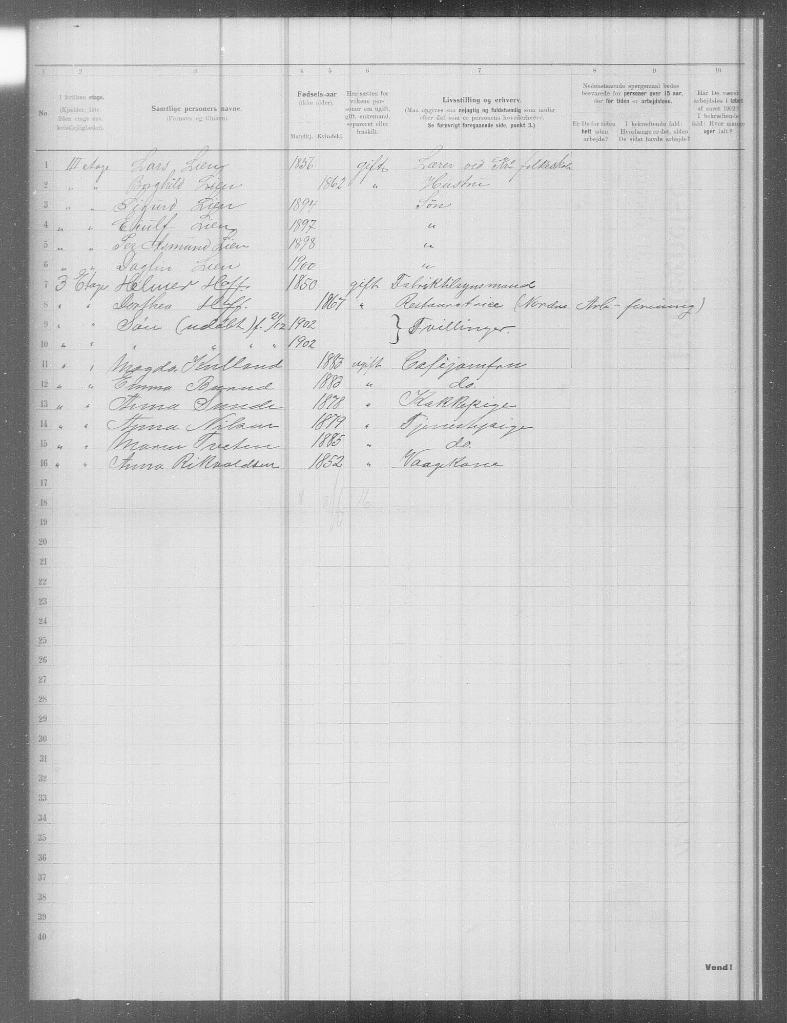 OBA, Municipal Census 1902 for Kristiania, 1902, p. 7755