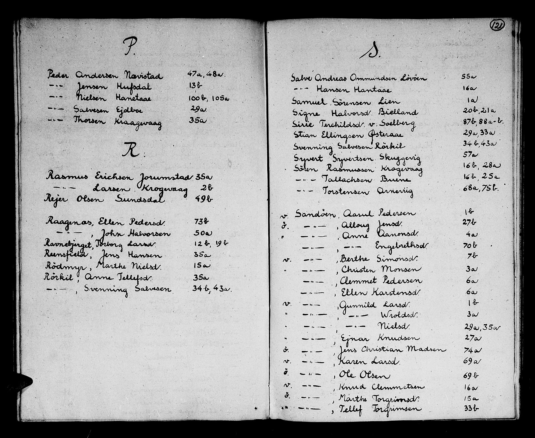 Nedenes sorenskriveri før 1824, AV/SAK-1221-0007/H/Hc/L0049: Skifteprotokoll med register nr 34, 1804-1824, p. 121