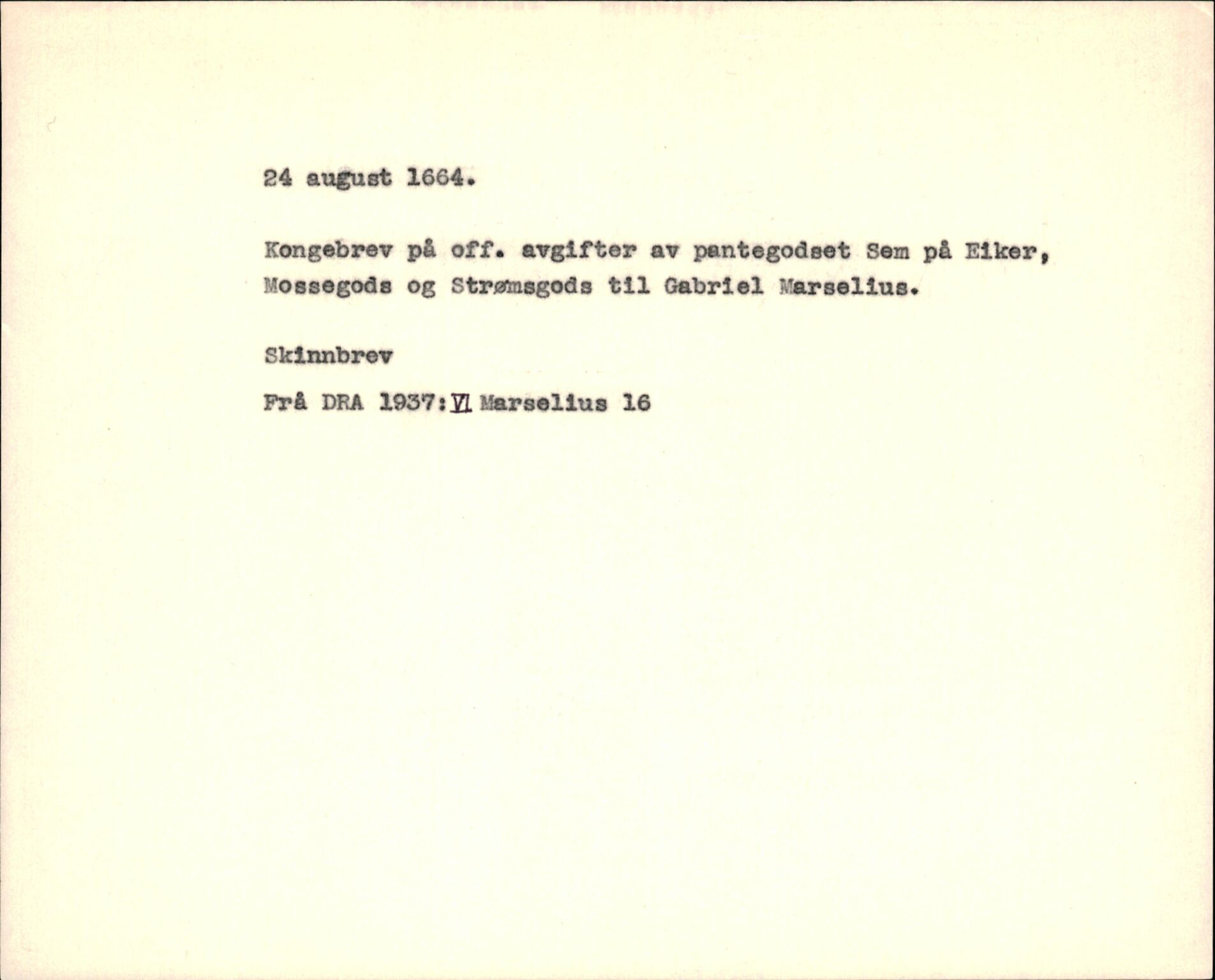 Riksarkivets diplomsamling, AV/RA-EA-5965/F35/F35f/L0002: Regestsedler: Diplomer fra DRA 1937 og 1996, p. 365