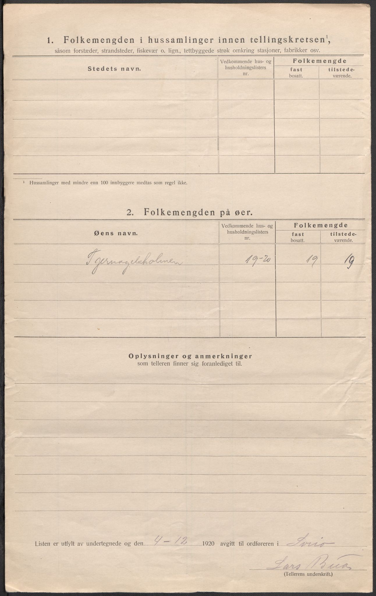 SAB, 1920 census for Sveio, 1920, p. 13