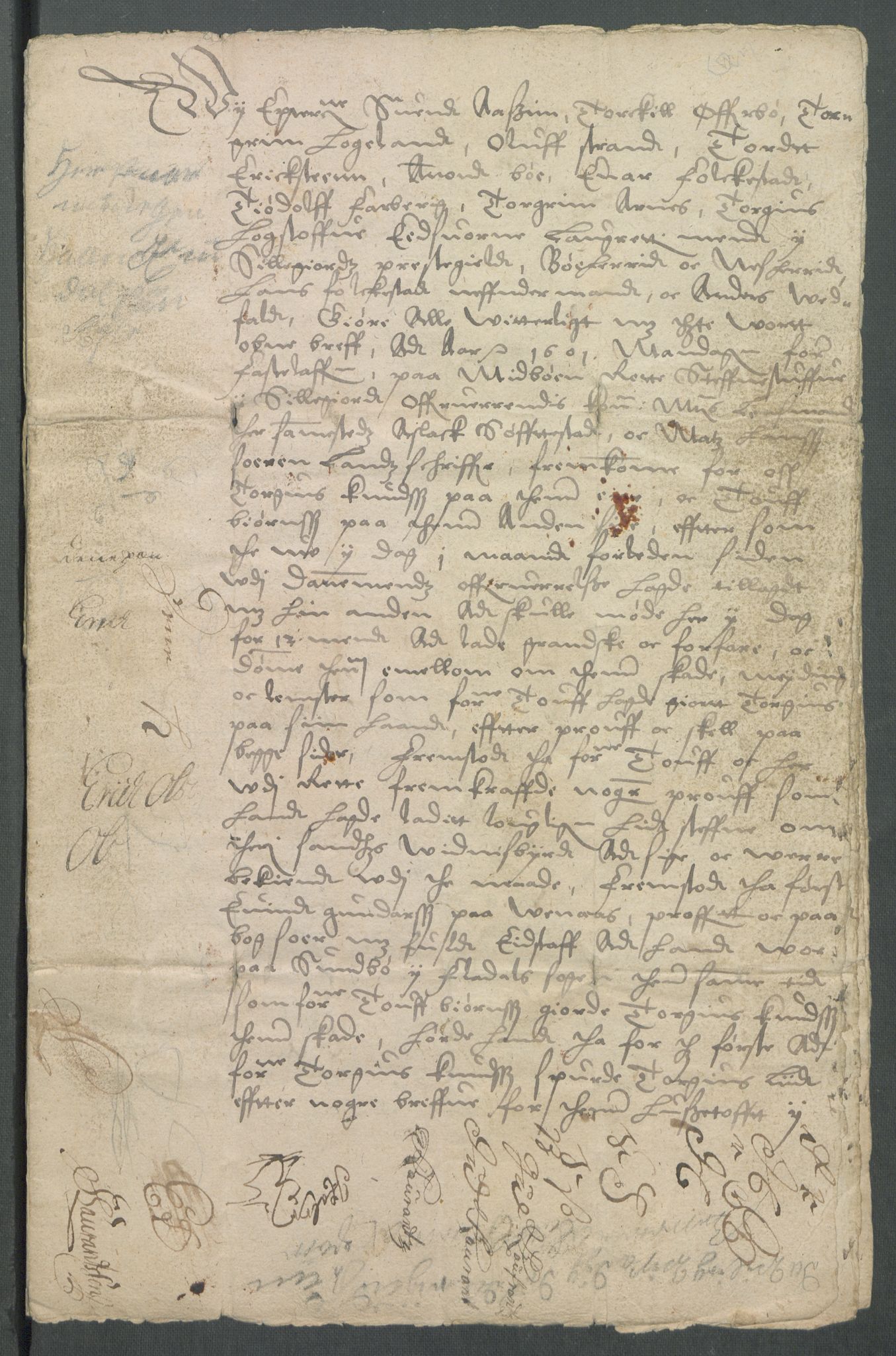 Riksarkivets diplomsamling, AV/RA-EA-5965/F02/L0110: Dokumenter, 1601, p. 9