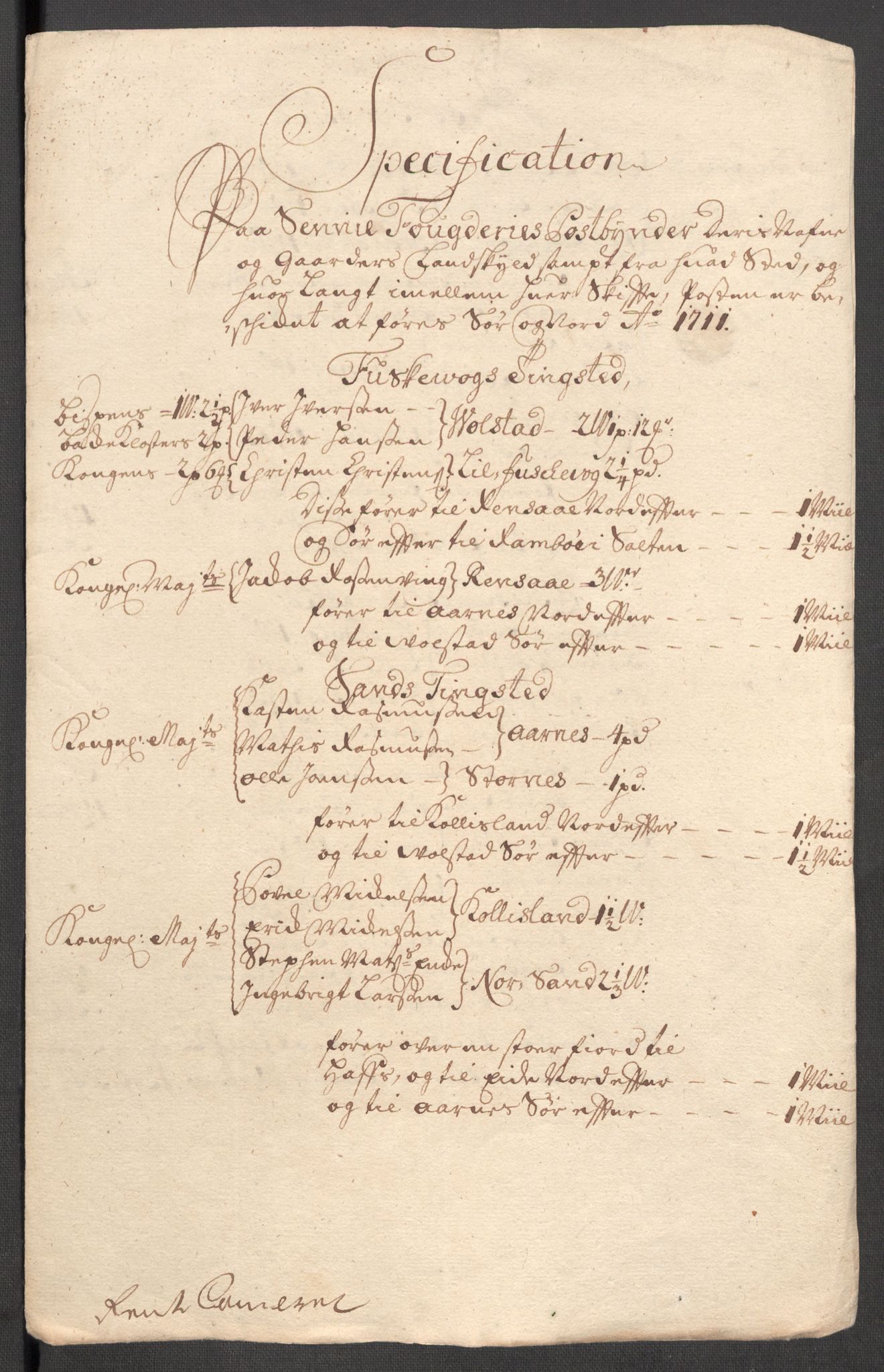 Rentekammeret inntil 1814, Reviderte regnskaper, Fogderegnskap, AV/RA-EA-4092/R68/L4758: Fogderegnskap Senja og Troms, 1711-1712, p. 287
