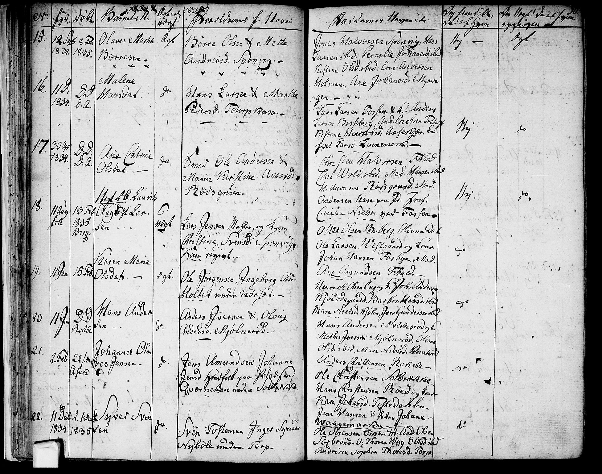 Berg prestekontor Kirkebøker, AV/SAO-A-10902/F/Fa/L0003: Parish register (official) no. I 3, 1832-1842, p. 30