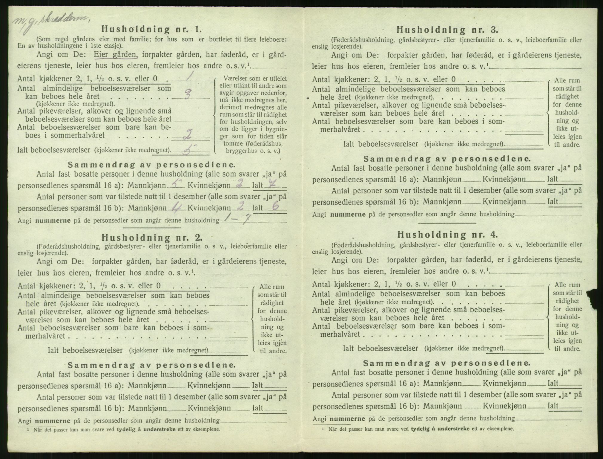 SAT, 1920 census for Aukra, 1920, p. 516