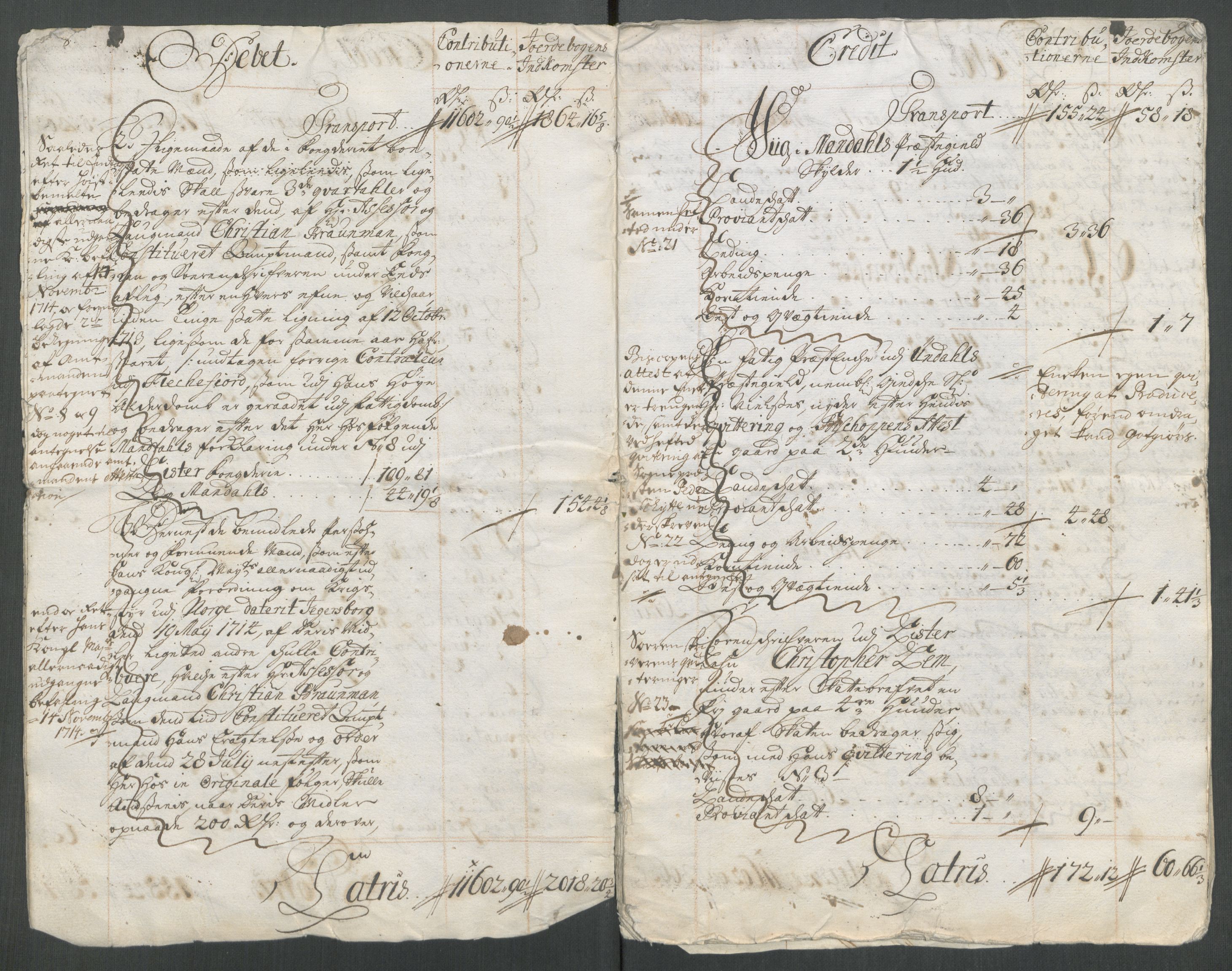 Rentekammeret inntil 1814, Reviderte regnskaper, Fogderegnskap, RA/EA-4092/R43/L2558: Fogderegnskap Lista og Mandal, 1714, p. 8