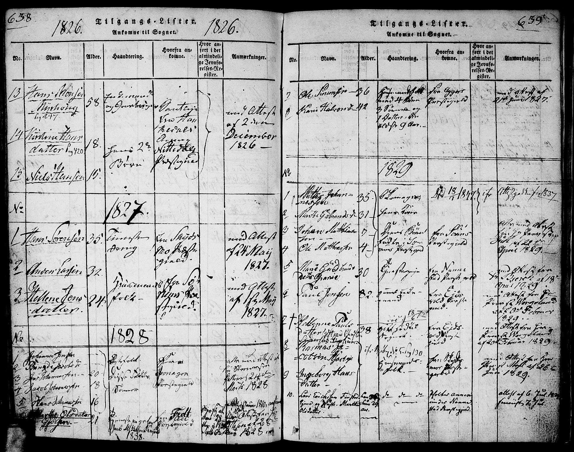 Gjerdrum prestekontor Kirkebøker, AV/SAO-A-10412b/G/Ga/L0001: Parish register (copy) no. I 1, 1816-1837, p. 638-639