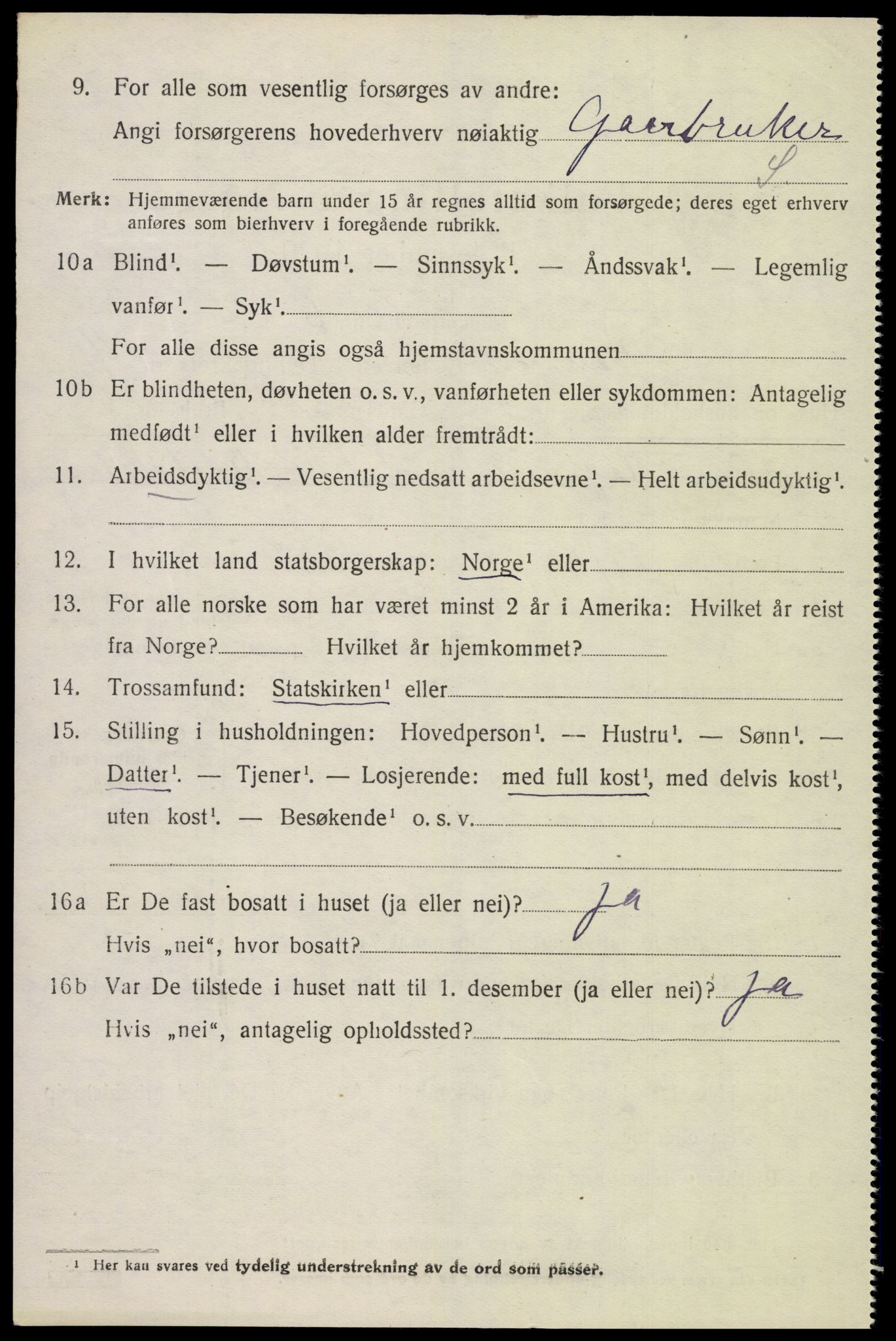 SAK, 1920 census for Konsmo, 1920, p. 1245