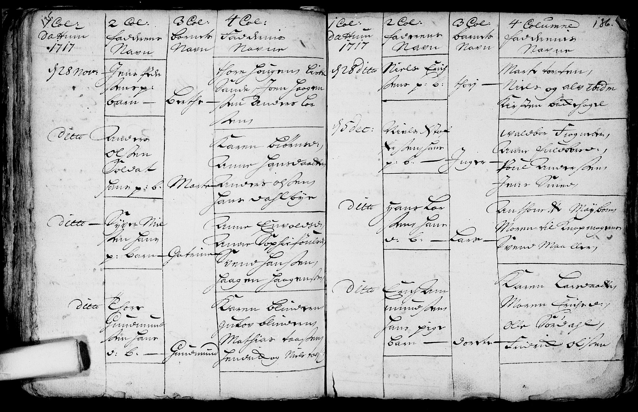 Aker prestekontor kirkebøker, AV/SAO-A-10861/F/L0002: Parish register (official) no. 2, 1714-1720, p. 135-136