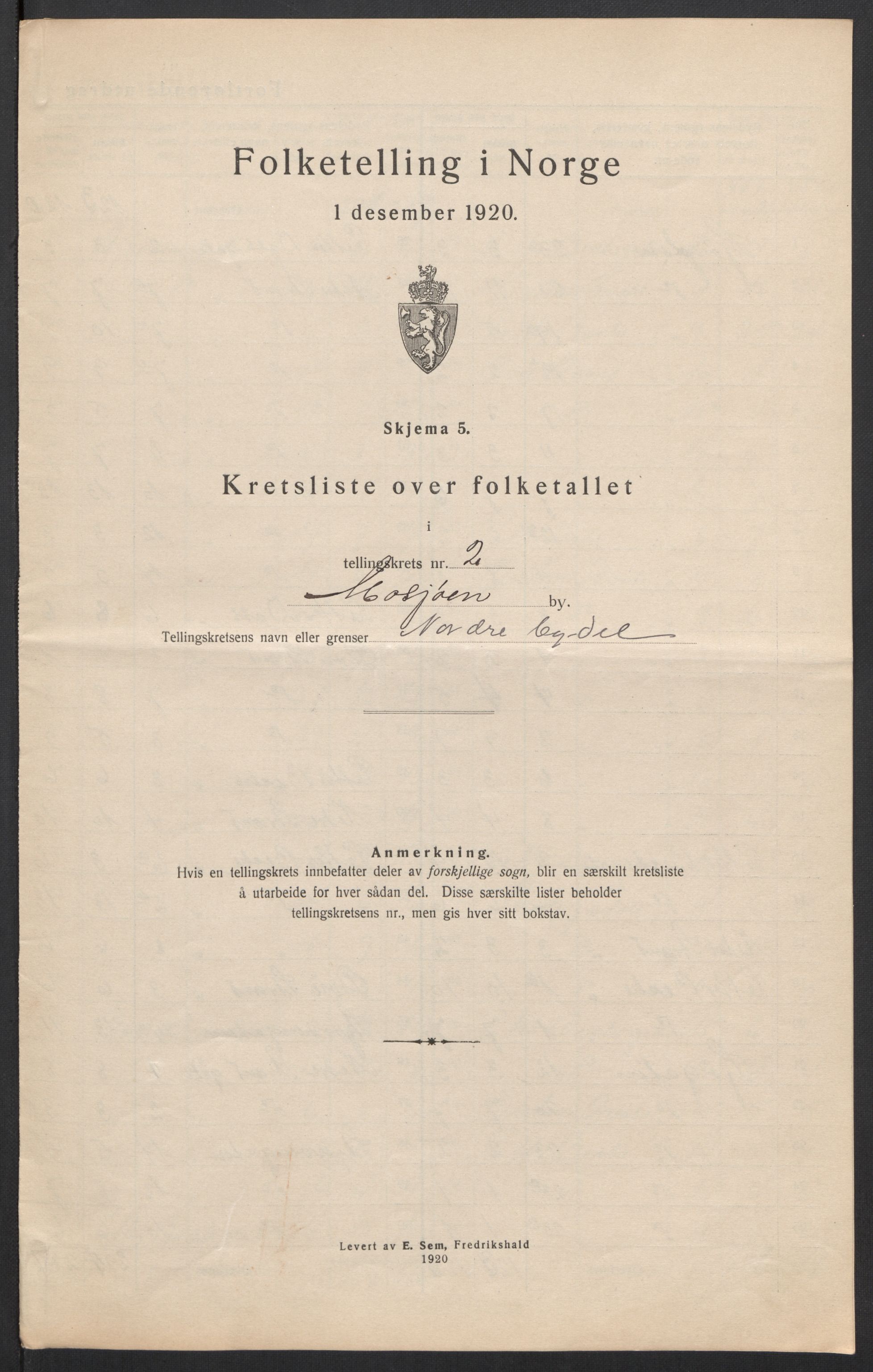 SAT, 1920 census for Mosjøen, 1920, p. 12