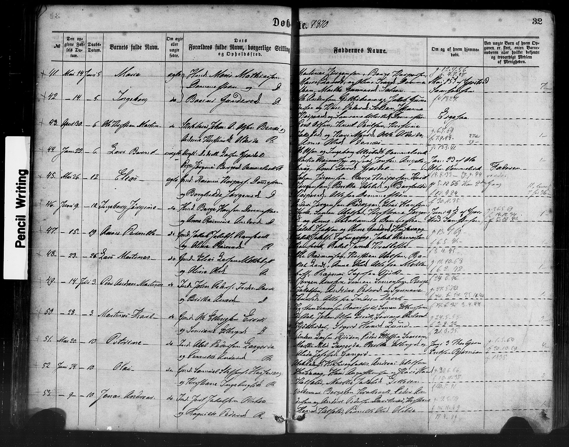 Davik sokneprestembete, SAB/A-79701/H/Haa/Haaa/L0006: Parish register (official) no. A 6, 1867-1881, p. 32