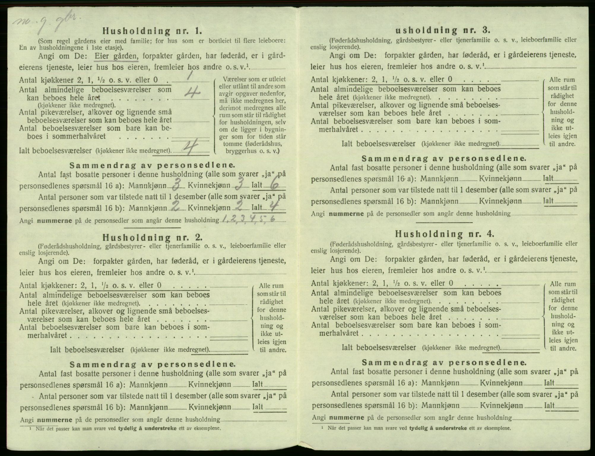 SAB, 1920 census for Fana, 1920, p. 97