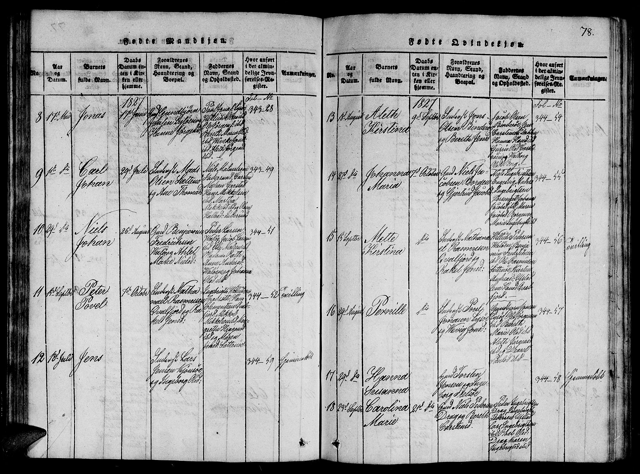 Ministerialprotokoller, klokkerbøker og fødselsregistre - Nord-Trøndelag, SAT/A-1458/784/L0667: Parish register (official) no. 784A03 /2, 1818-1829, p. 78