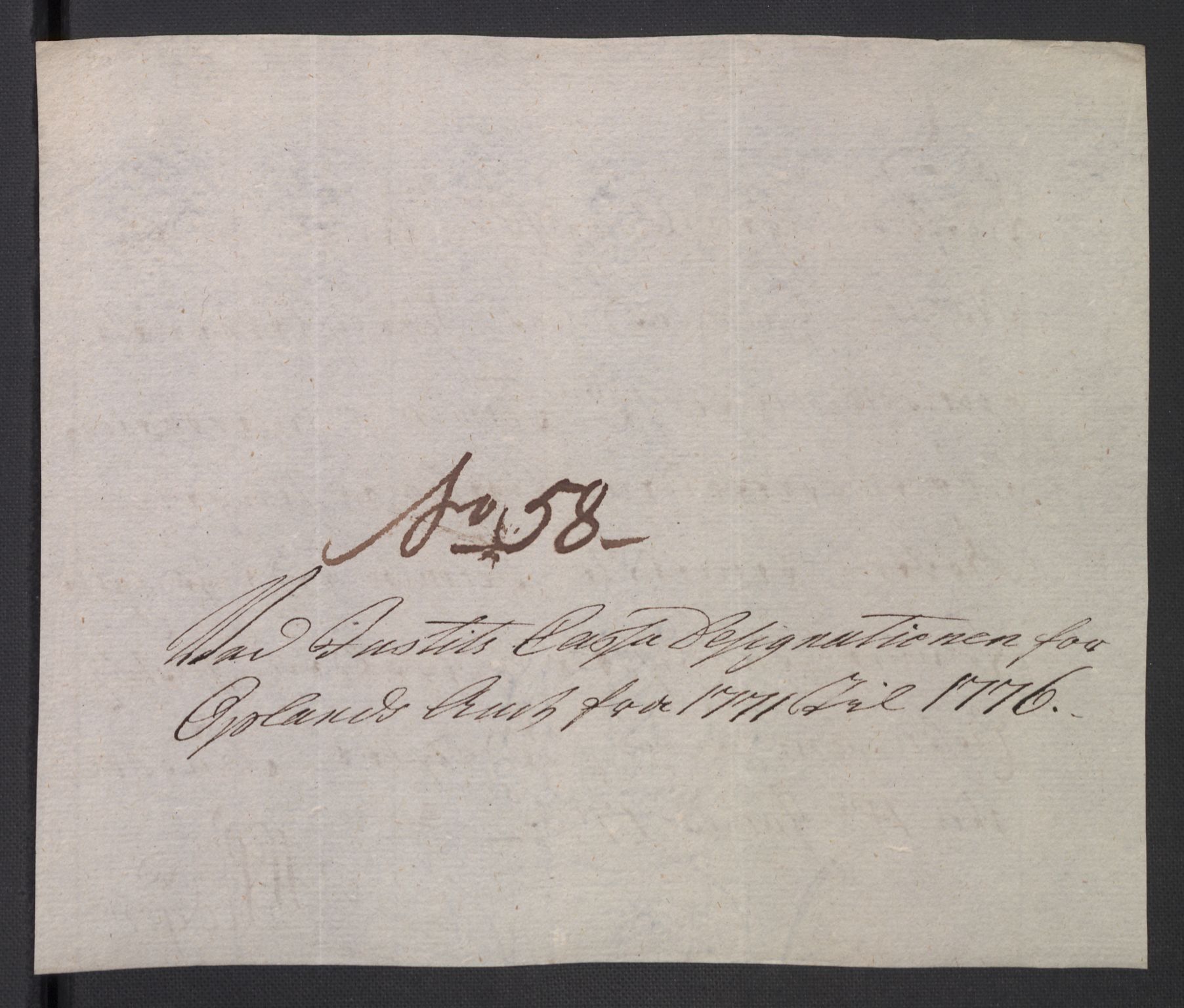 Rentekammeret inntil 1814, Reviderte regnskaper, Mindre regnskaper, AV/RA-EA-4068/Rb/L0014: Opplands amt, 1771-1779, p. 424