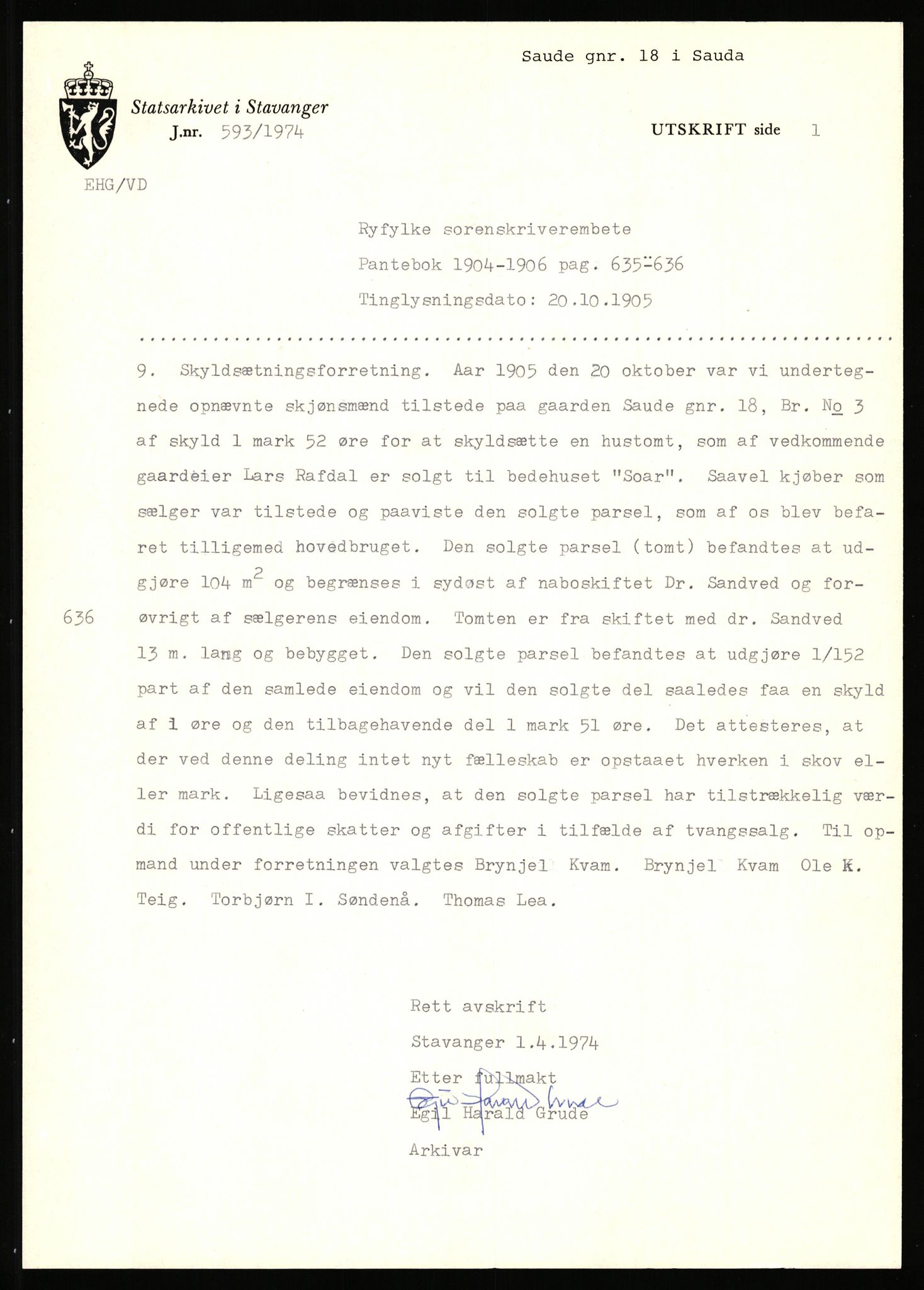 Statsarkivet i Stavanger, AV/SAST-A-101971/03/Y/Yj/L0073: Avskrifter sortert etter gårdsnavn: Sandstøl ytre - Selland, 1750-1930, p. 178