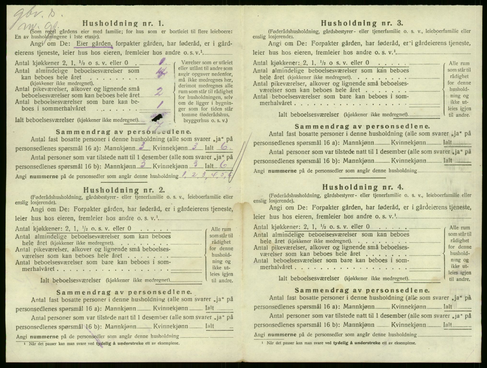 SAKO, 1920 census for Sande, 1920, p. 849