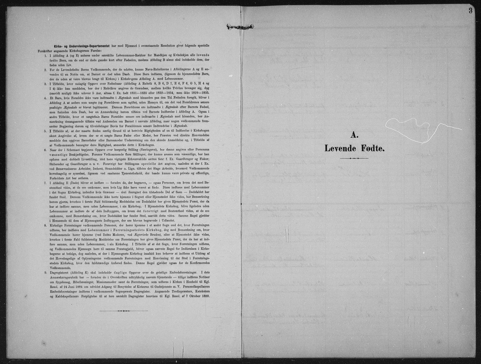 Strand sokneprestkontor, SAST/A-101828/H/Ha/Hab/L0005: Parish register (copy) no. B 5, 1904-1934, p. 3