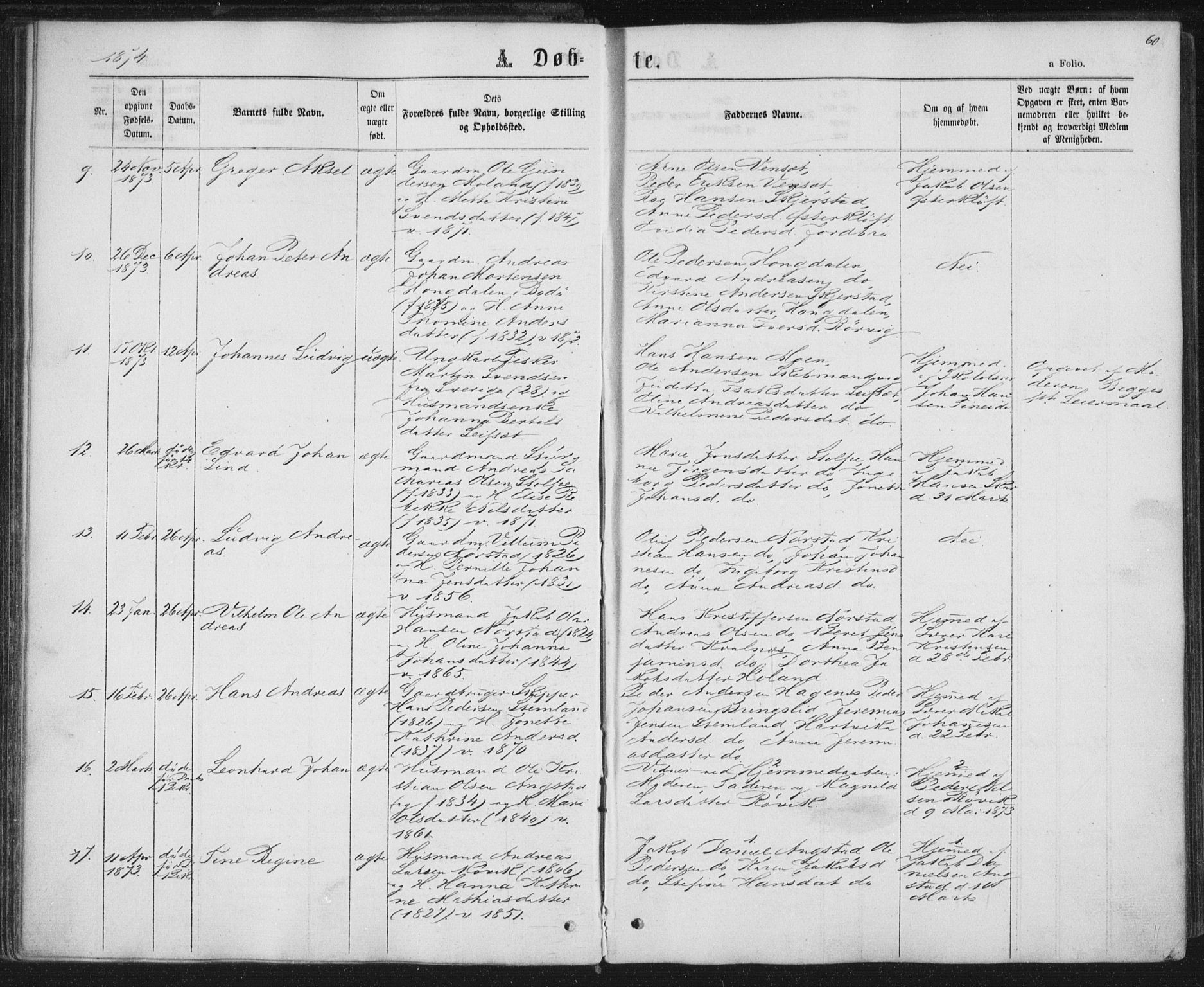 Ministerialprotokoller, klokkerbøker og fødselsregistre - Nordland, AV/SAT-A-1459/852/L0739: Parish register (official) no. 852A09, 1866-1877, p. 60