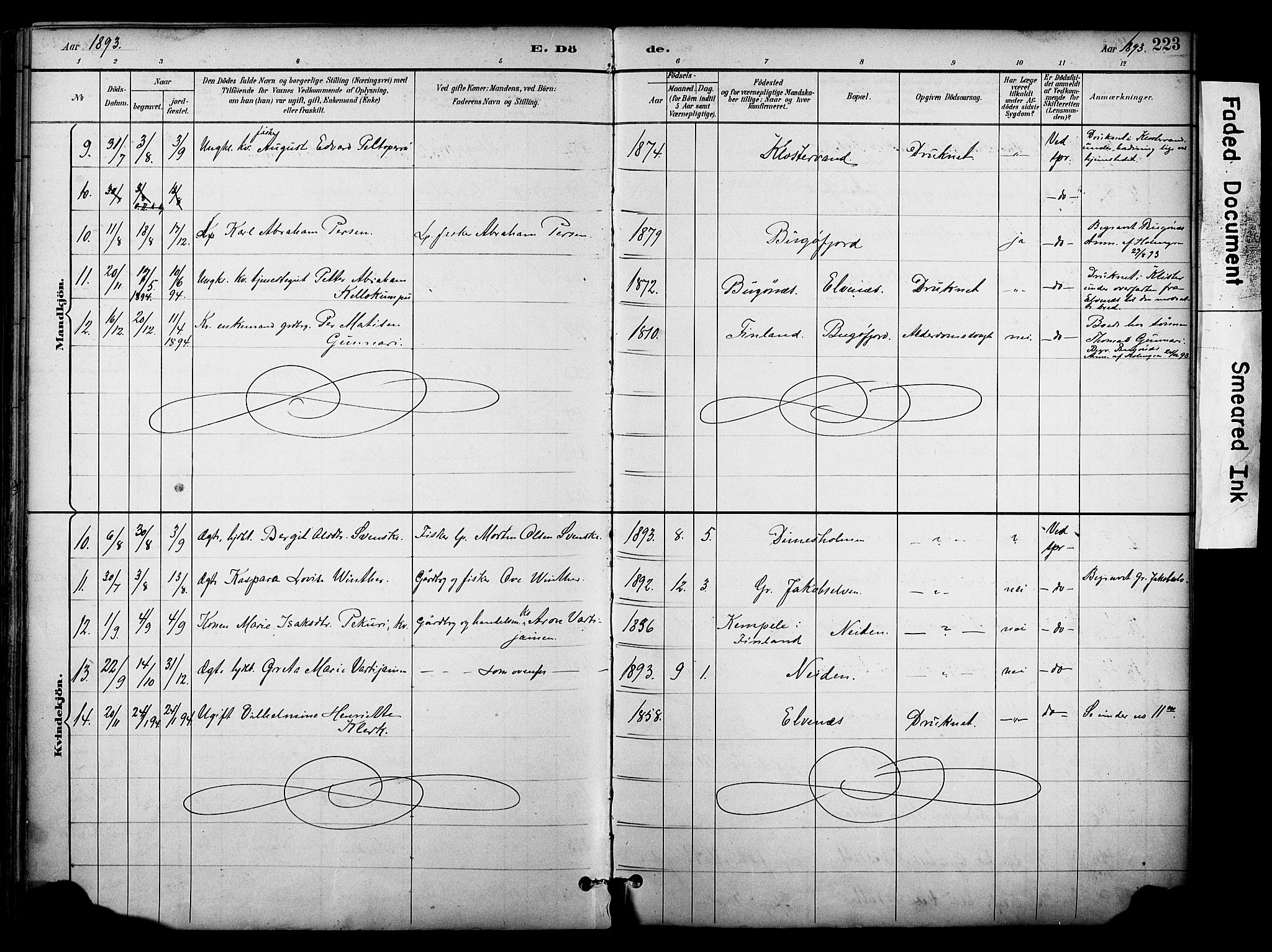 Sør-Varanger sokneprestkontor, AV/SATØ-S-1331/H/Ha/L0004kirke: Parish register (official) no. 4, 1891-1908, p. 223